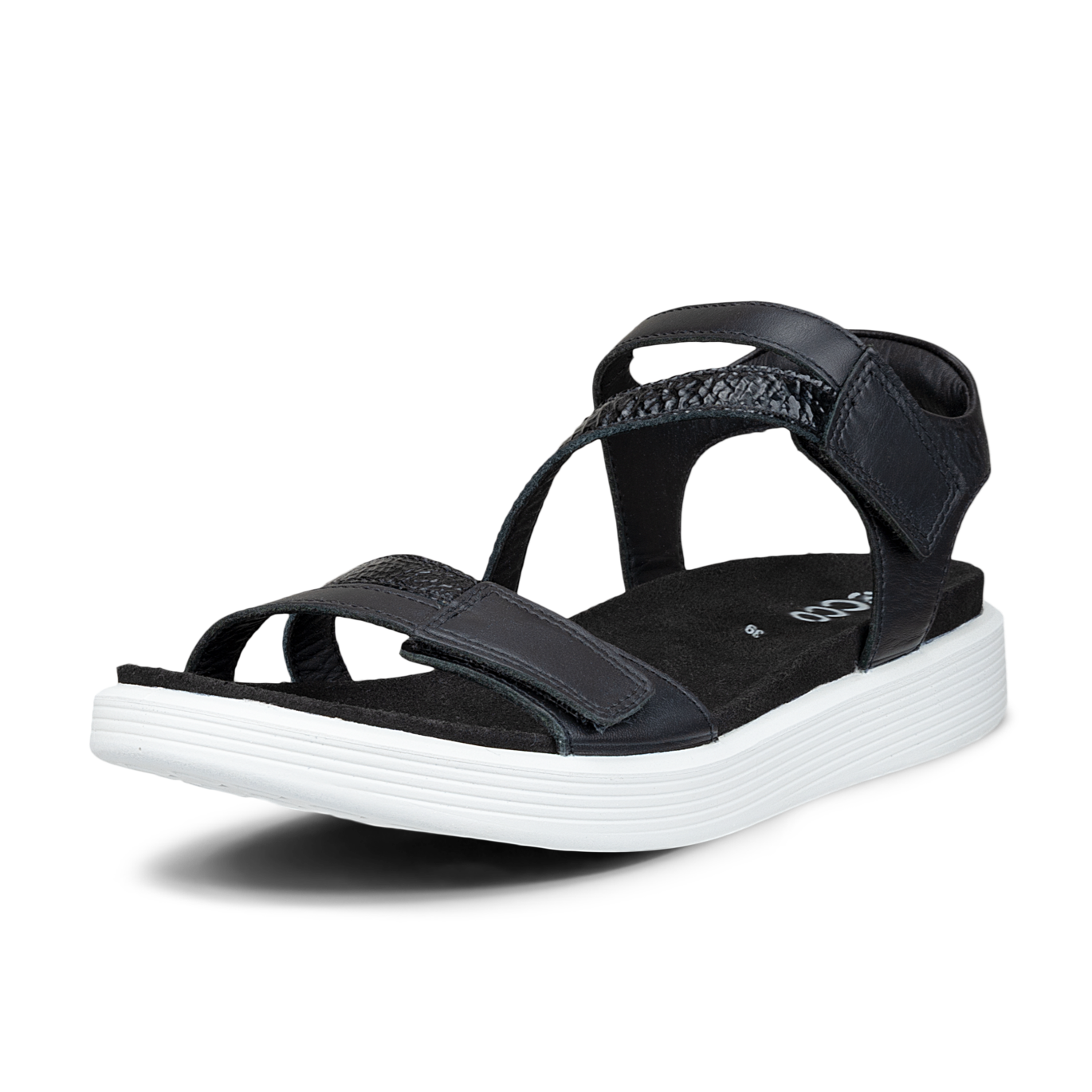 ECCO Soft Sandal 3 strap women black 238803
