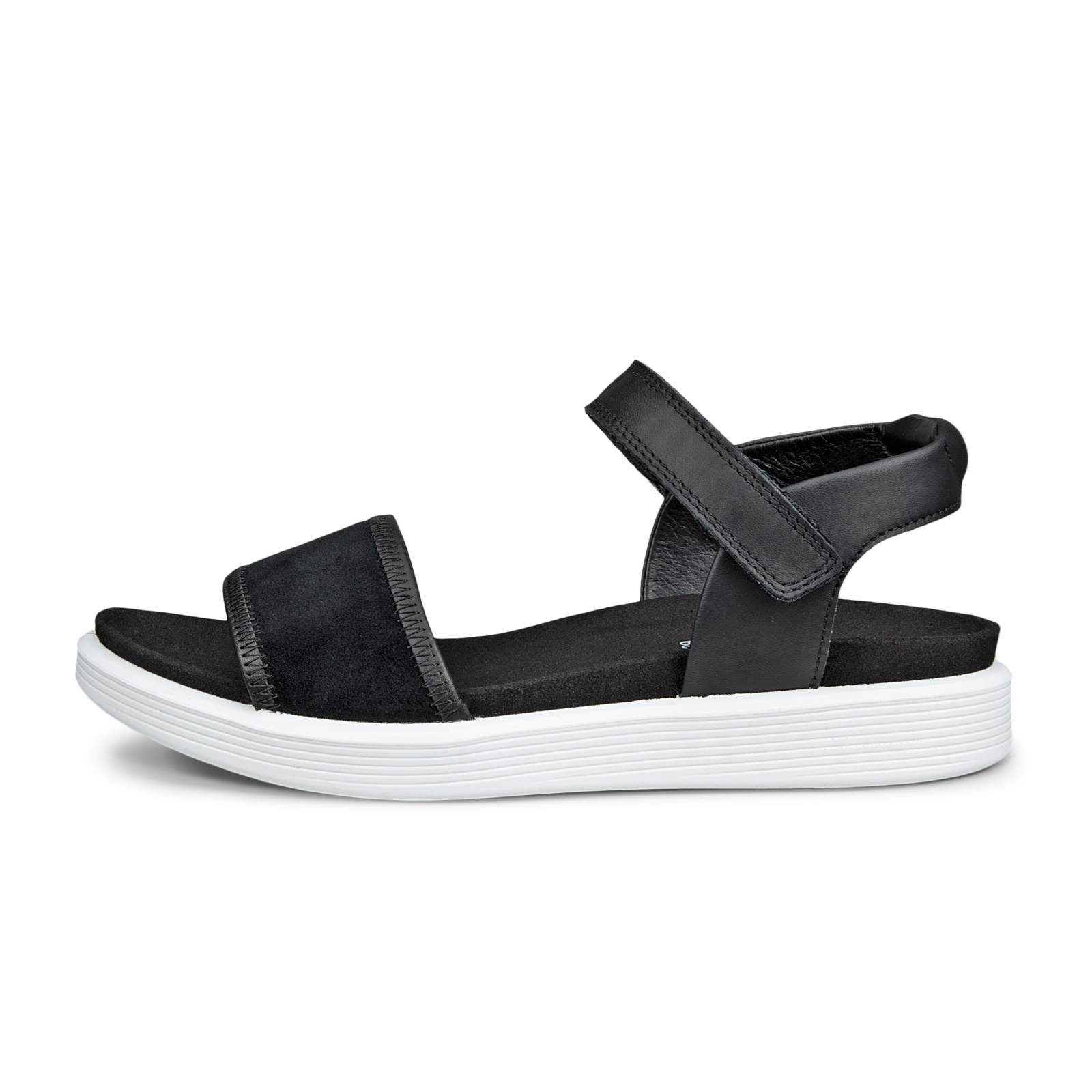 ECCO Soft Sandal 2 strap women black side 238823