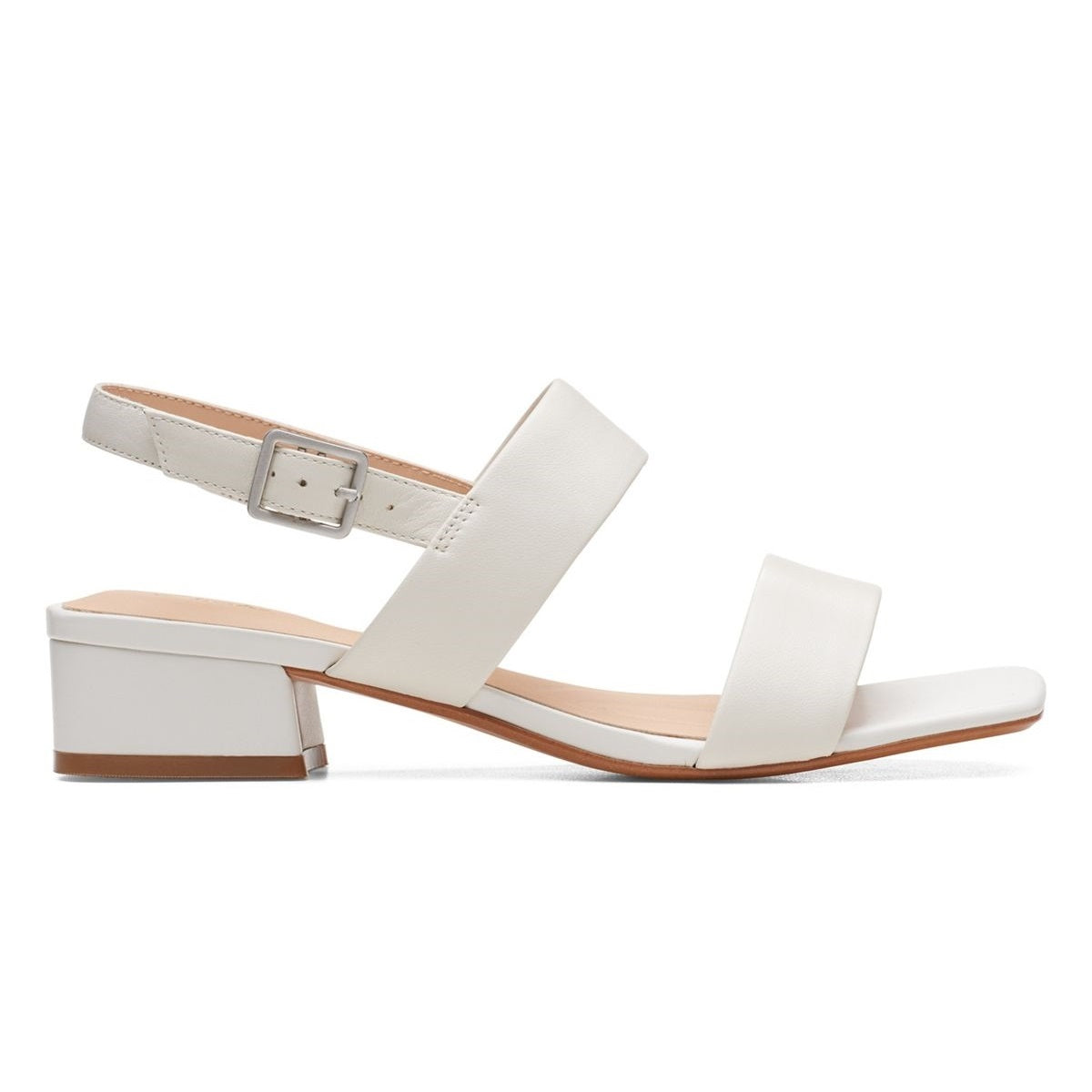 Seren25 strap Clarks women's sandal white side