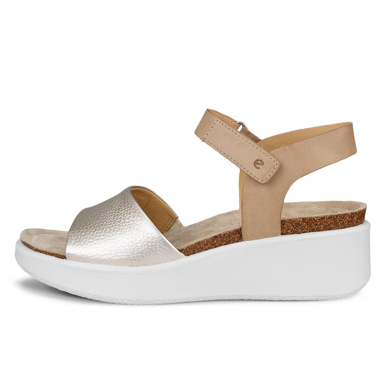Flowt Cork Peep-Toe Wedge