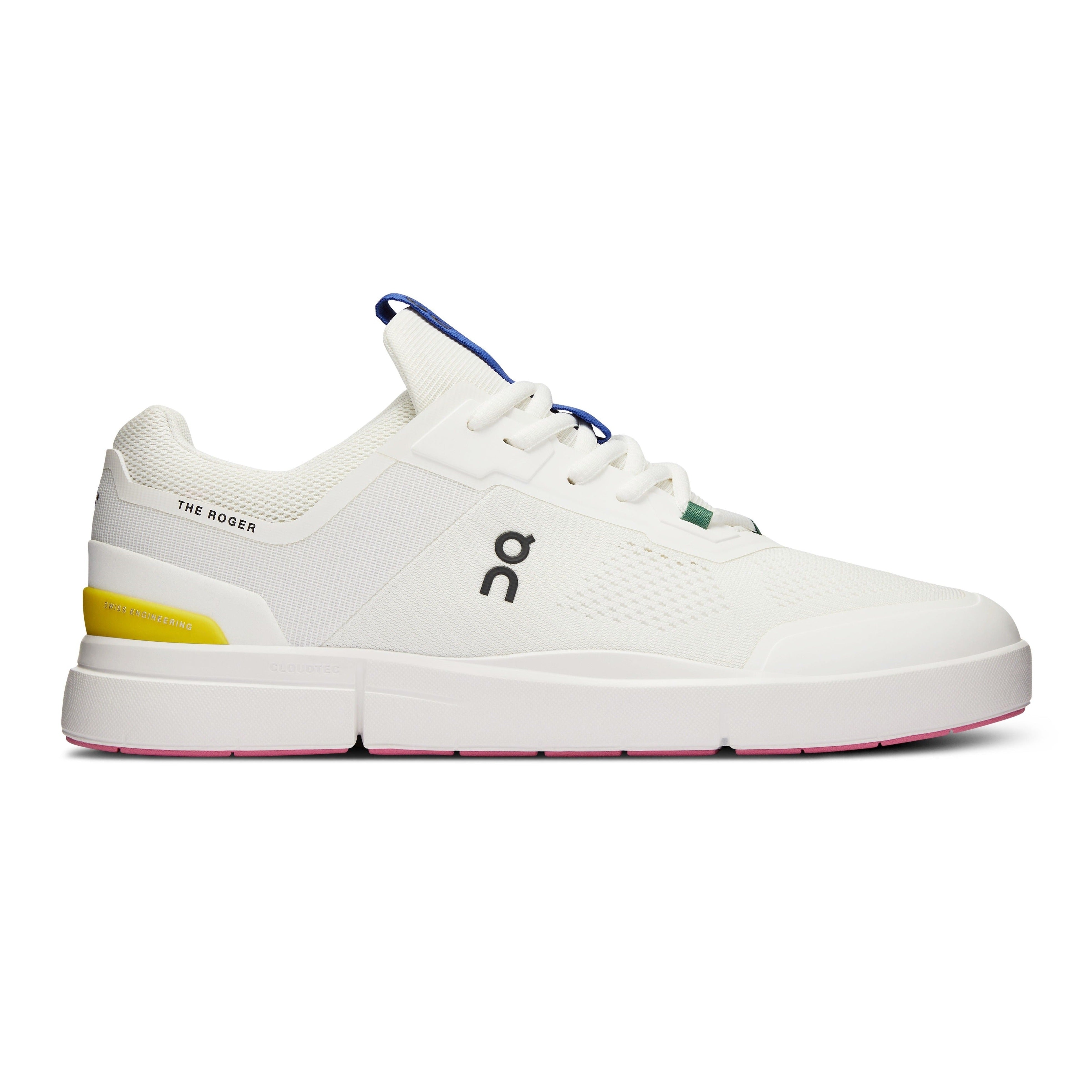 Roger Spin On sneaker women white yellow side