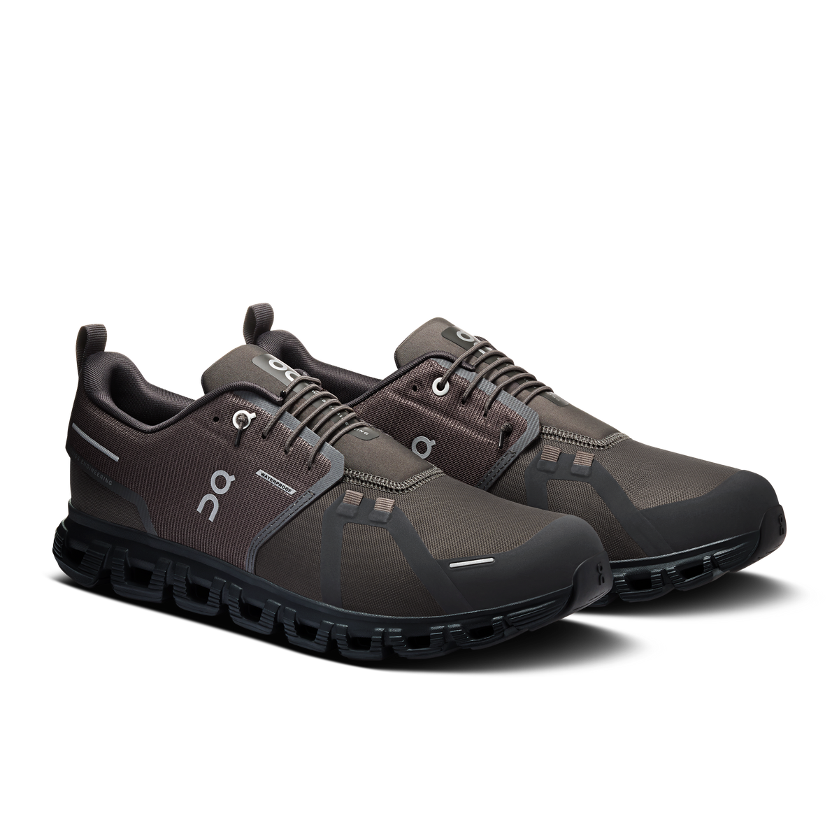 On Cloud 6 waterproof slip-on shoe men espresso black pair 3MF10065033
