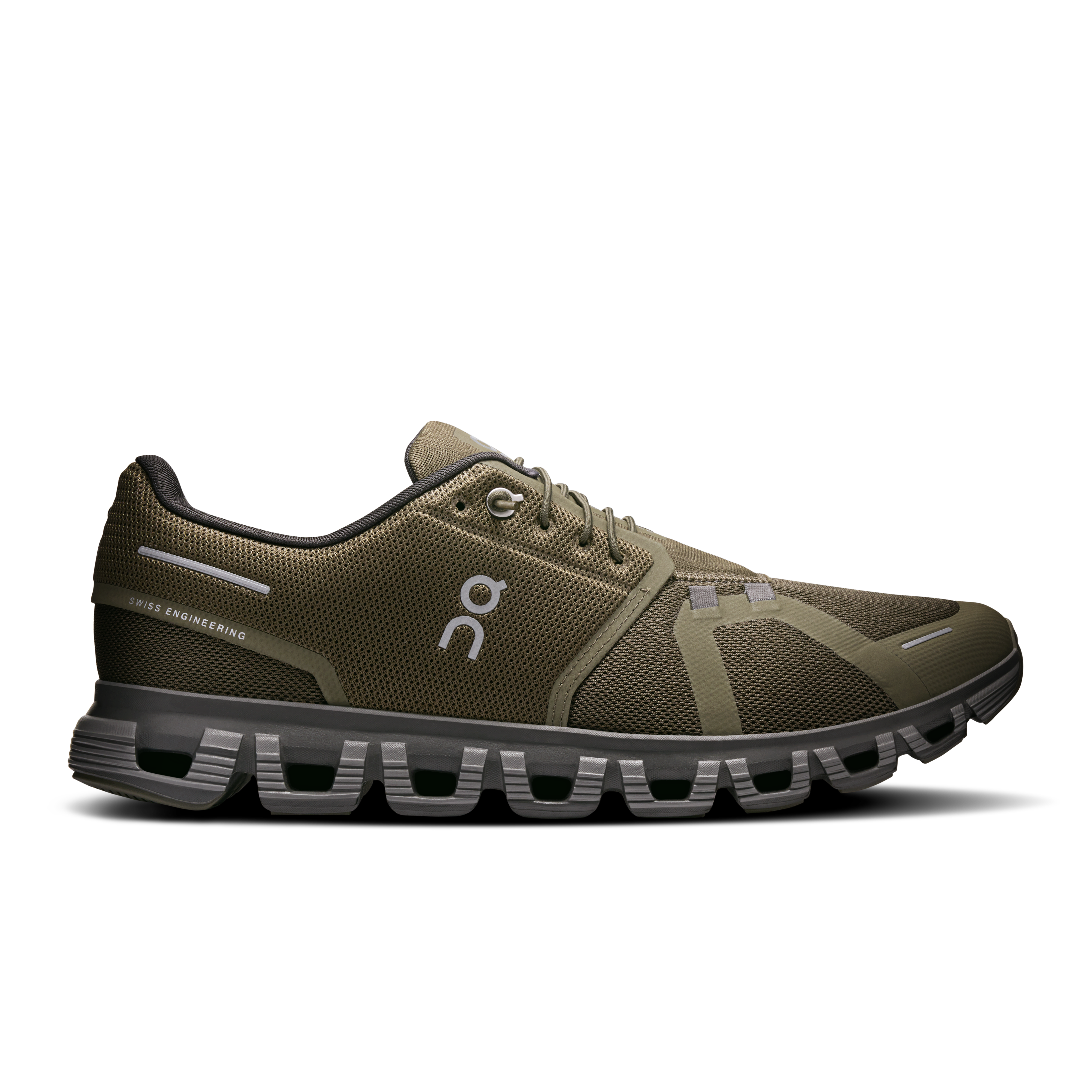 Cloud 6 slip-on shoe men On olive eclipse green side 3MF10070656