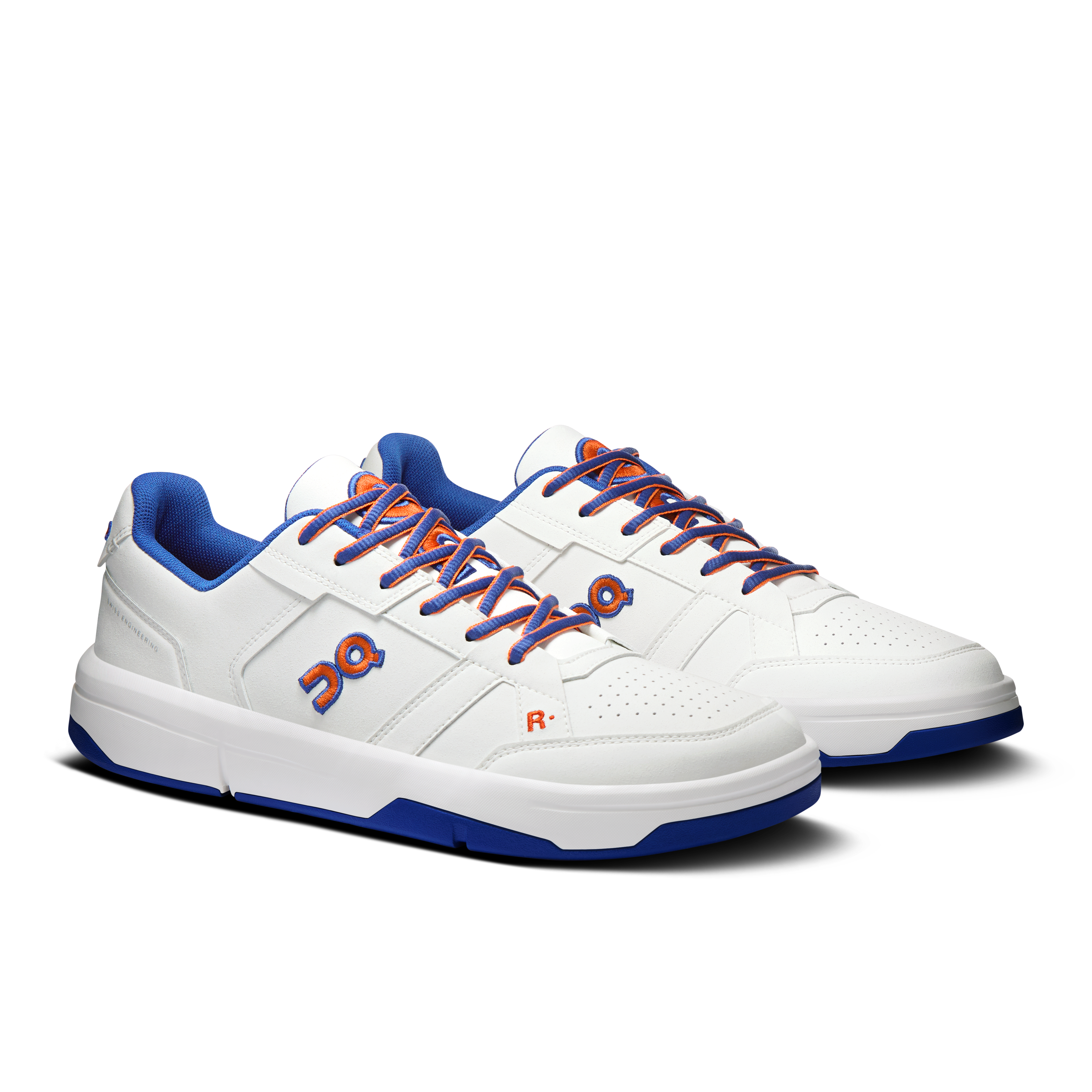 On Roger Clubhouse Varsity men sneaker white indigo pair 3MG10870629