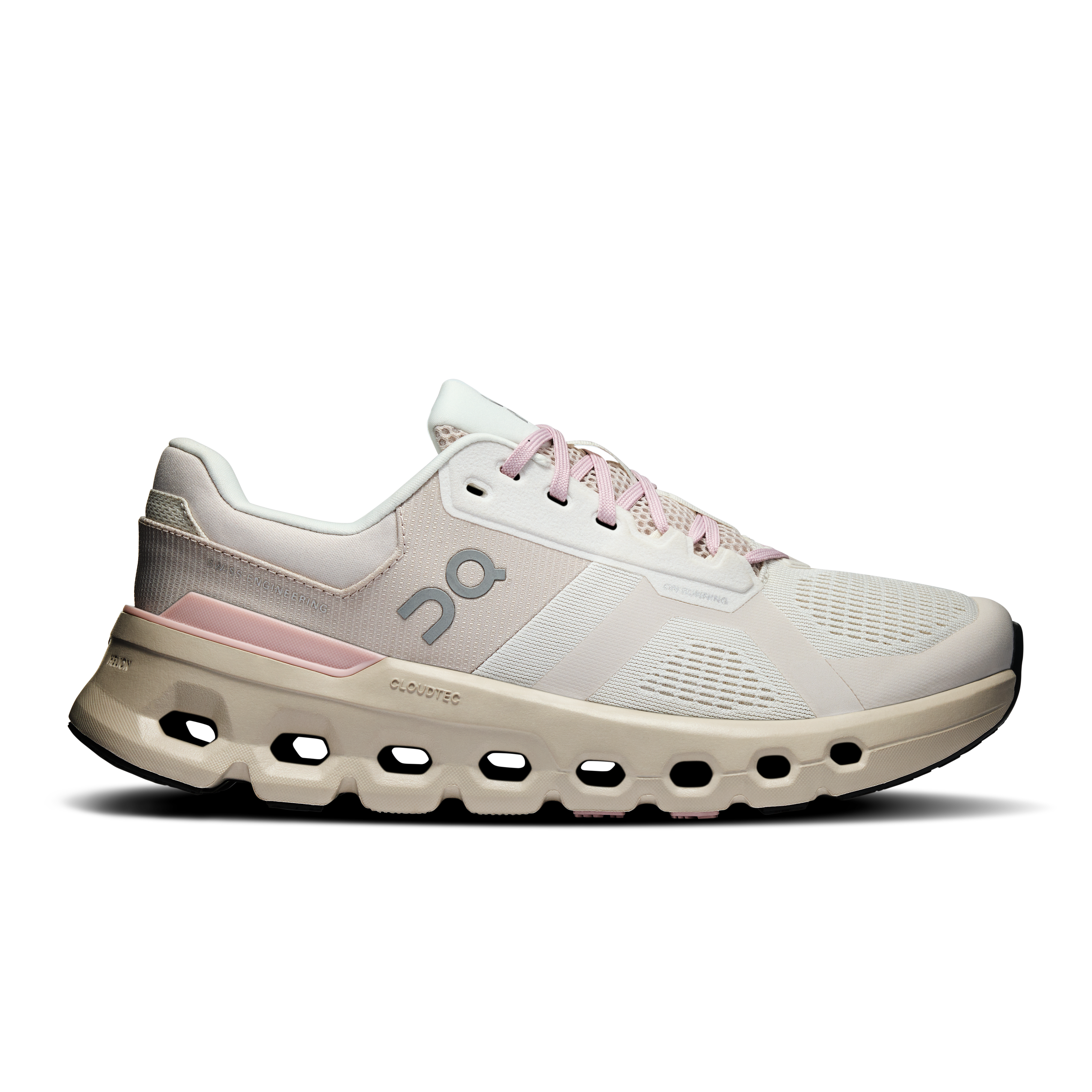 On Cloudrunner 2 shoe women silver mauve side 3WE10133161