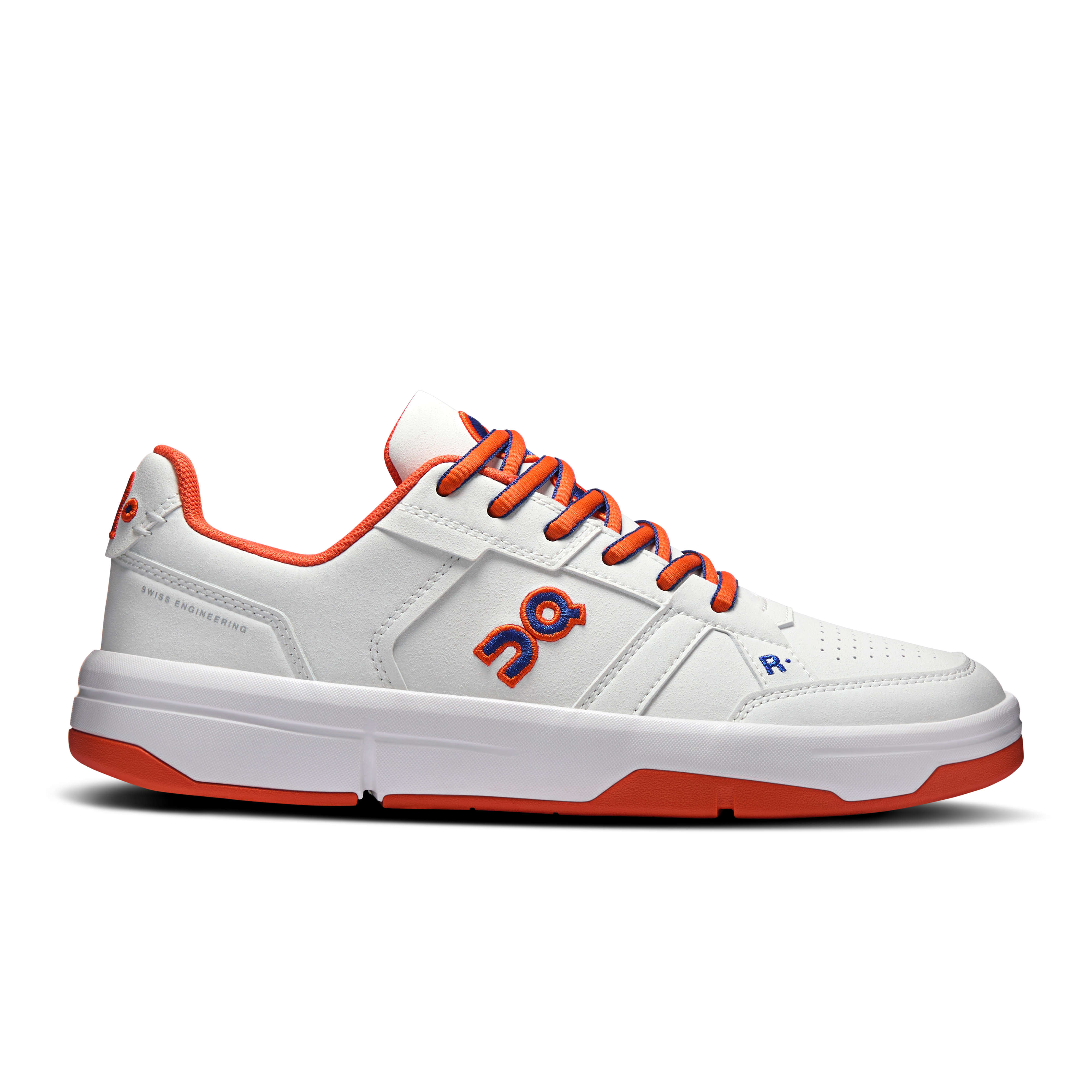 On Roger Clubhouse Varsity women sneaker white flame side 3WG10780256