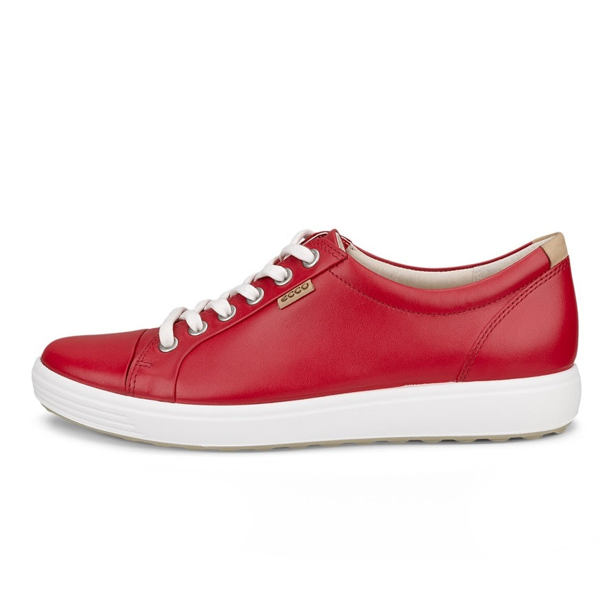 ecco soft 7 sneaker shoe women chili red side