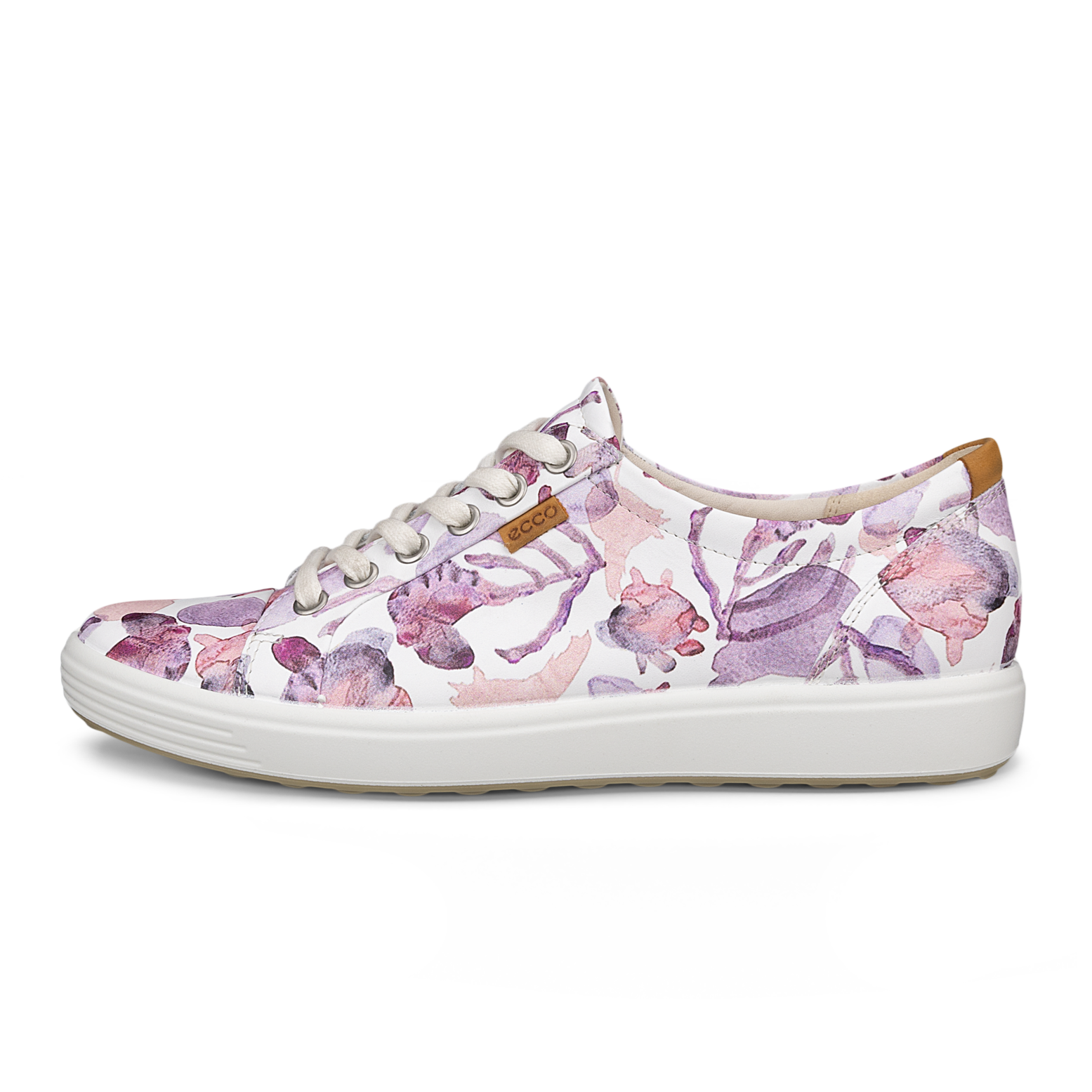 ECCO Soft 7 women shoe white purple multicolour side 43000361623