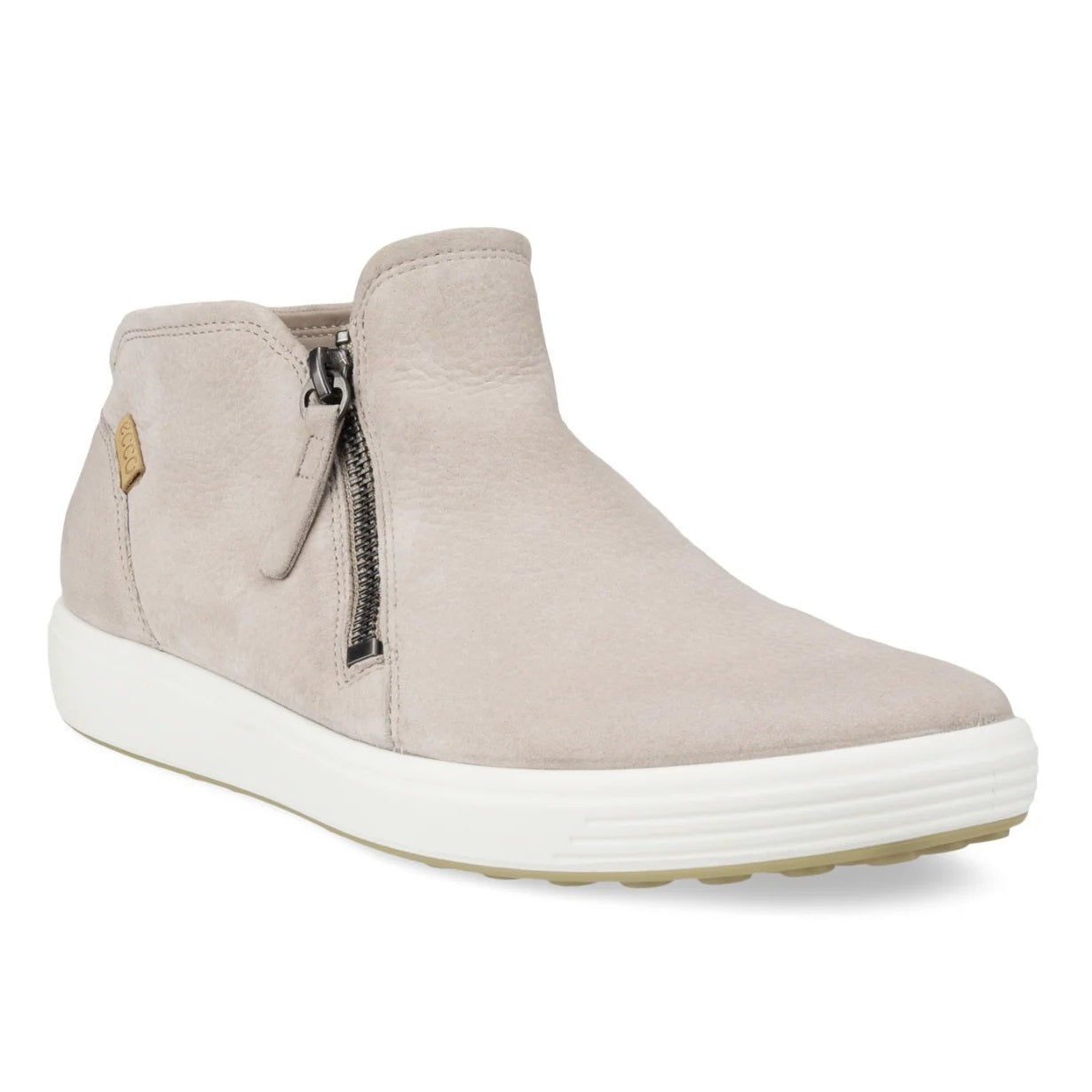 ecco soft 7 mid zip women sneaker grey rose 430243