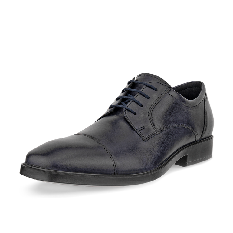 ECCO metropole milan cap toe derby shoe men navy blue 52336401038