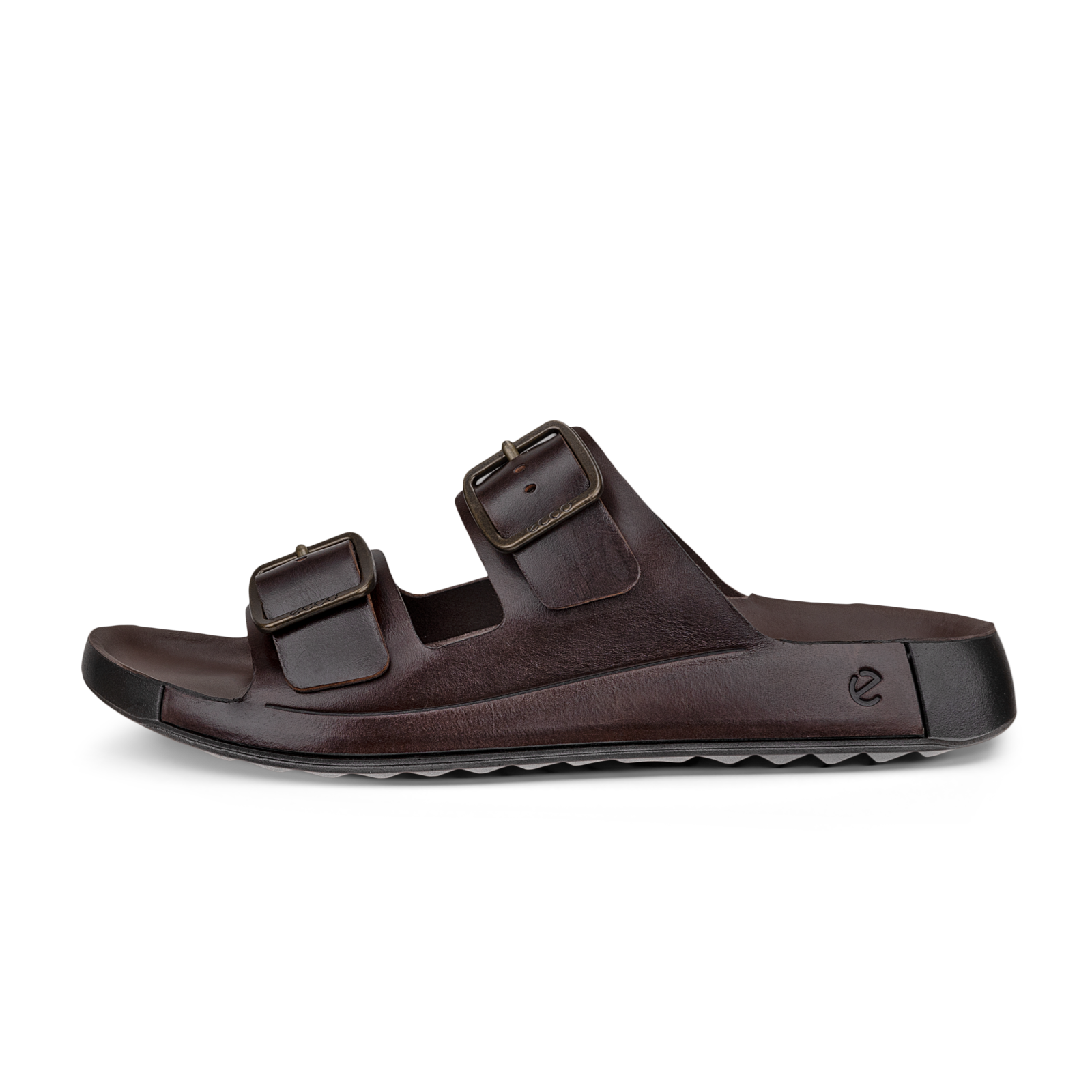 ECCO premium Cozmo slide sandal men potting soil brown side 552804
