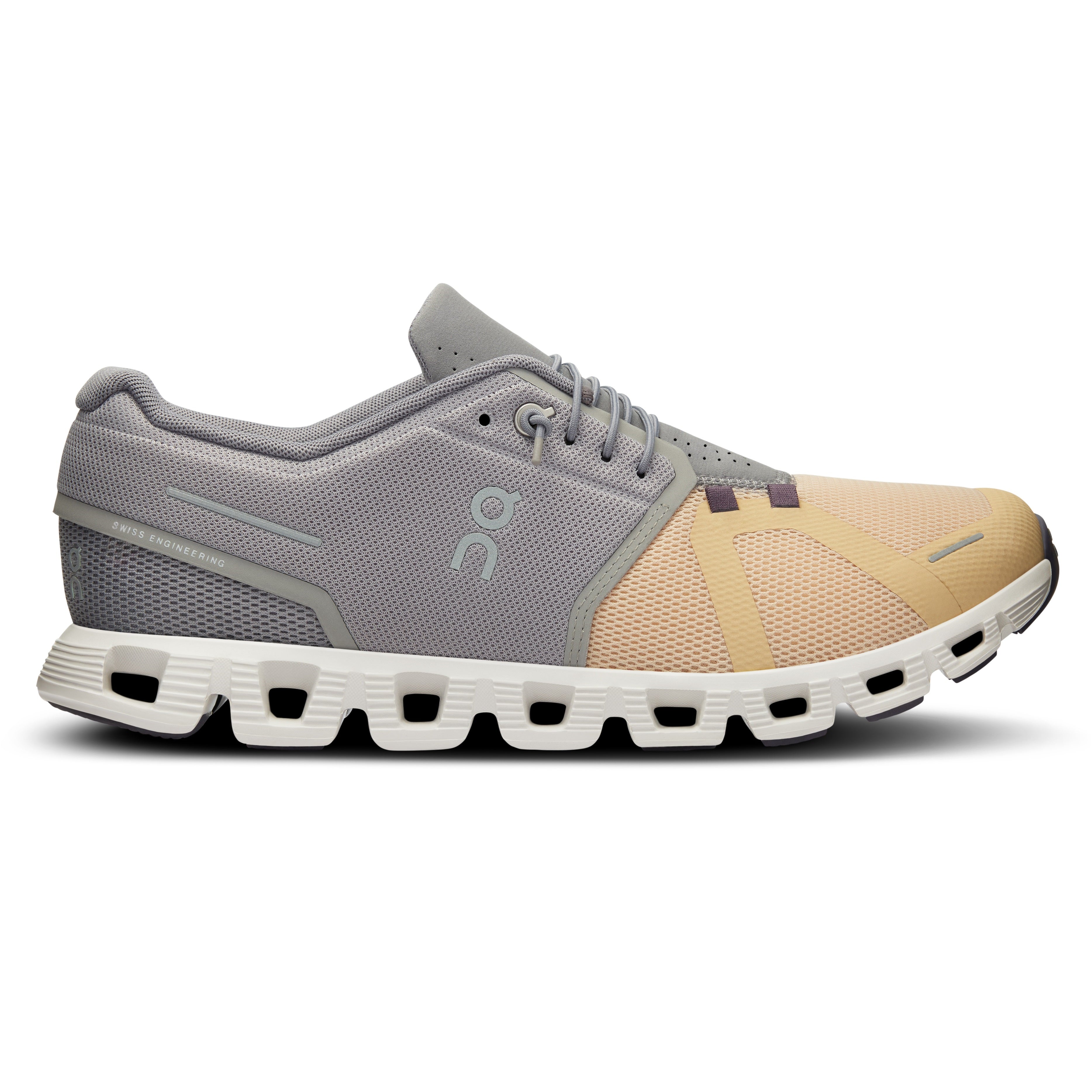 On running cloud 5 men shoe fog savannah tan grey side 59.98017