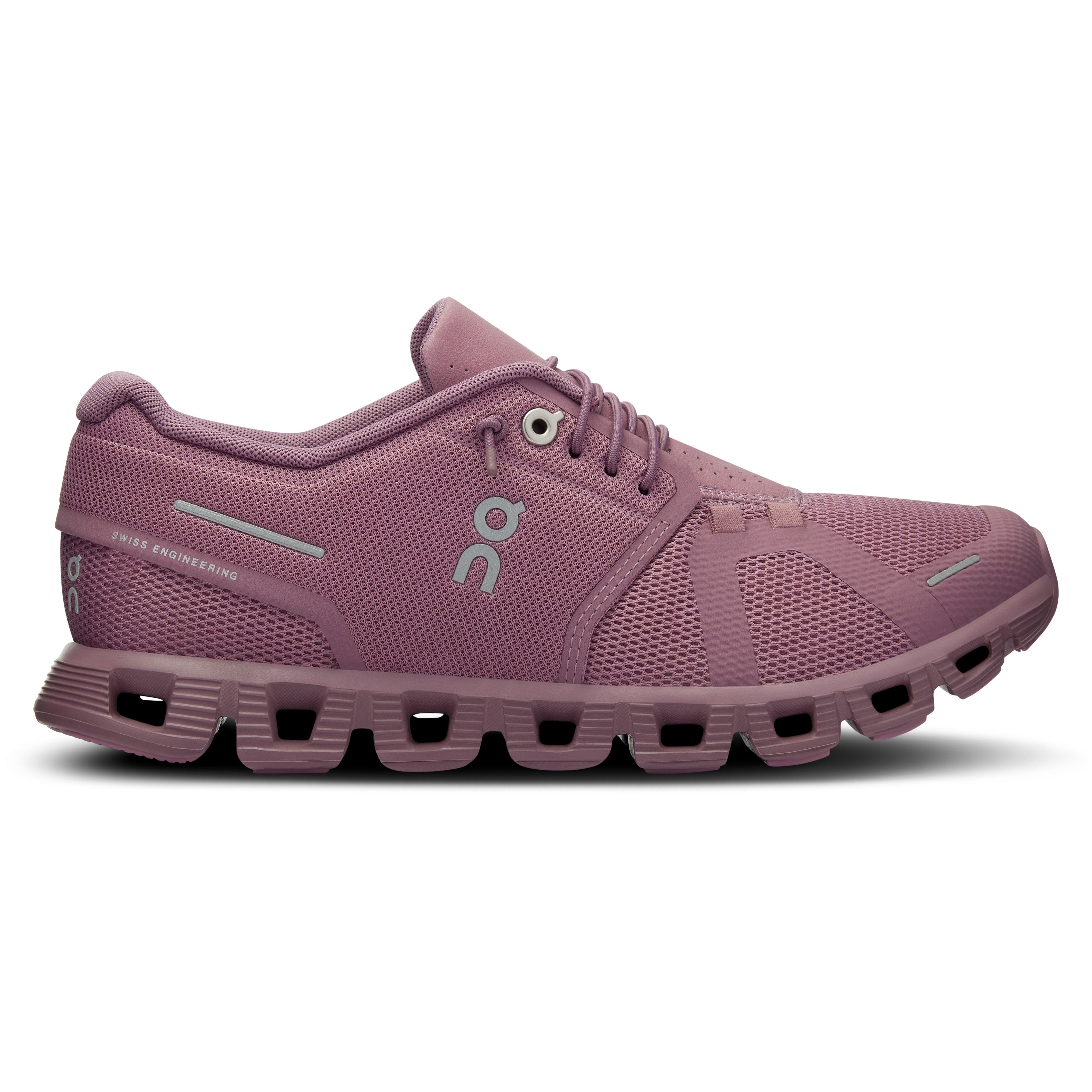 On running Cloud 5 shoe women fig quartz burgundy side 59.98022