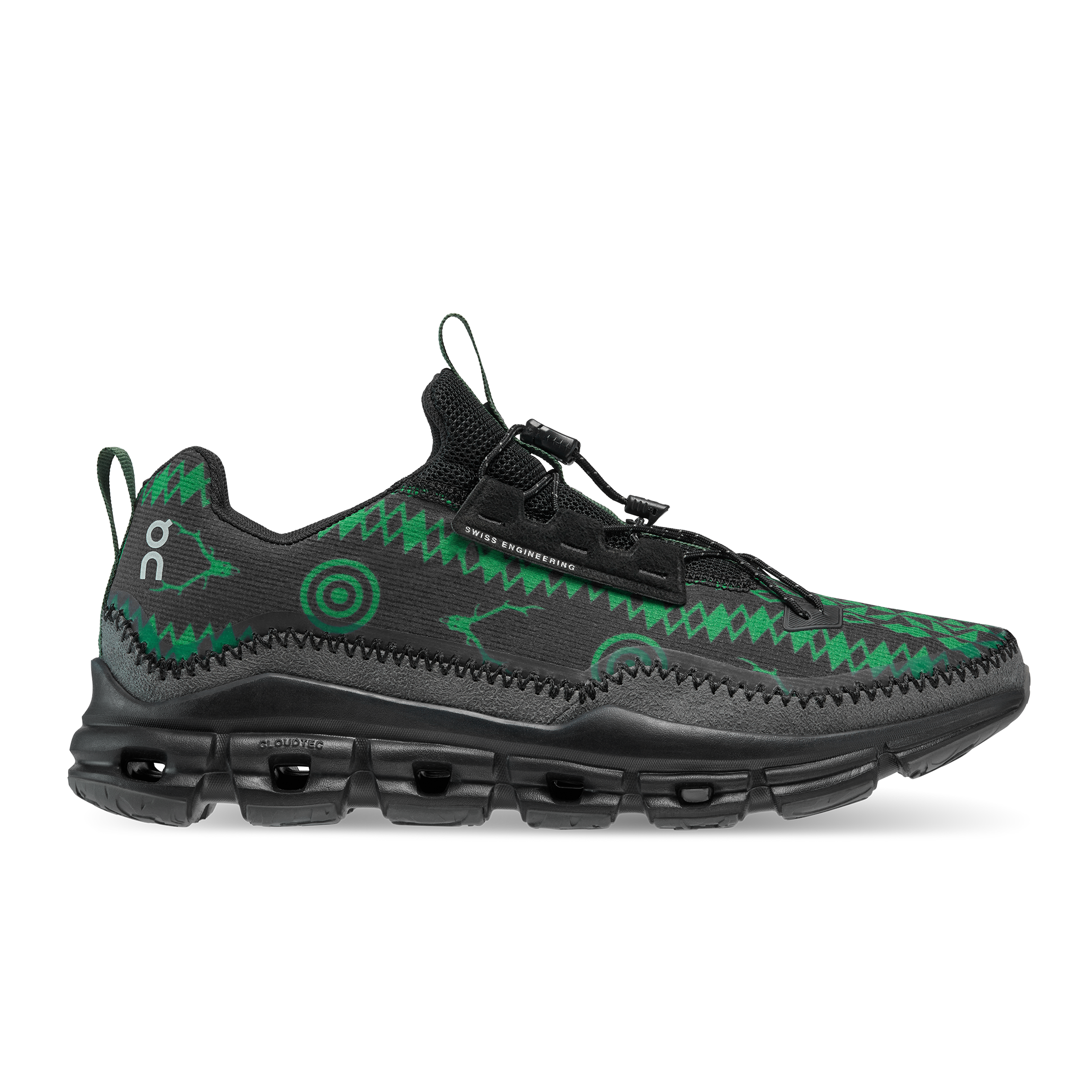 On Cloudaway S2W8 South2 West8 slip-on sneaker shoe men black green side 92.98187