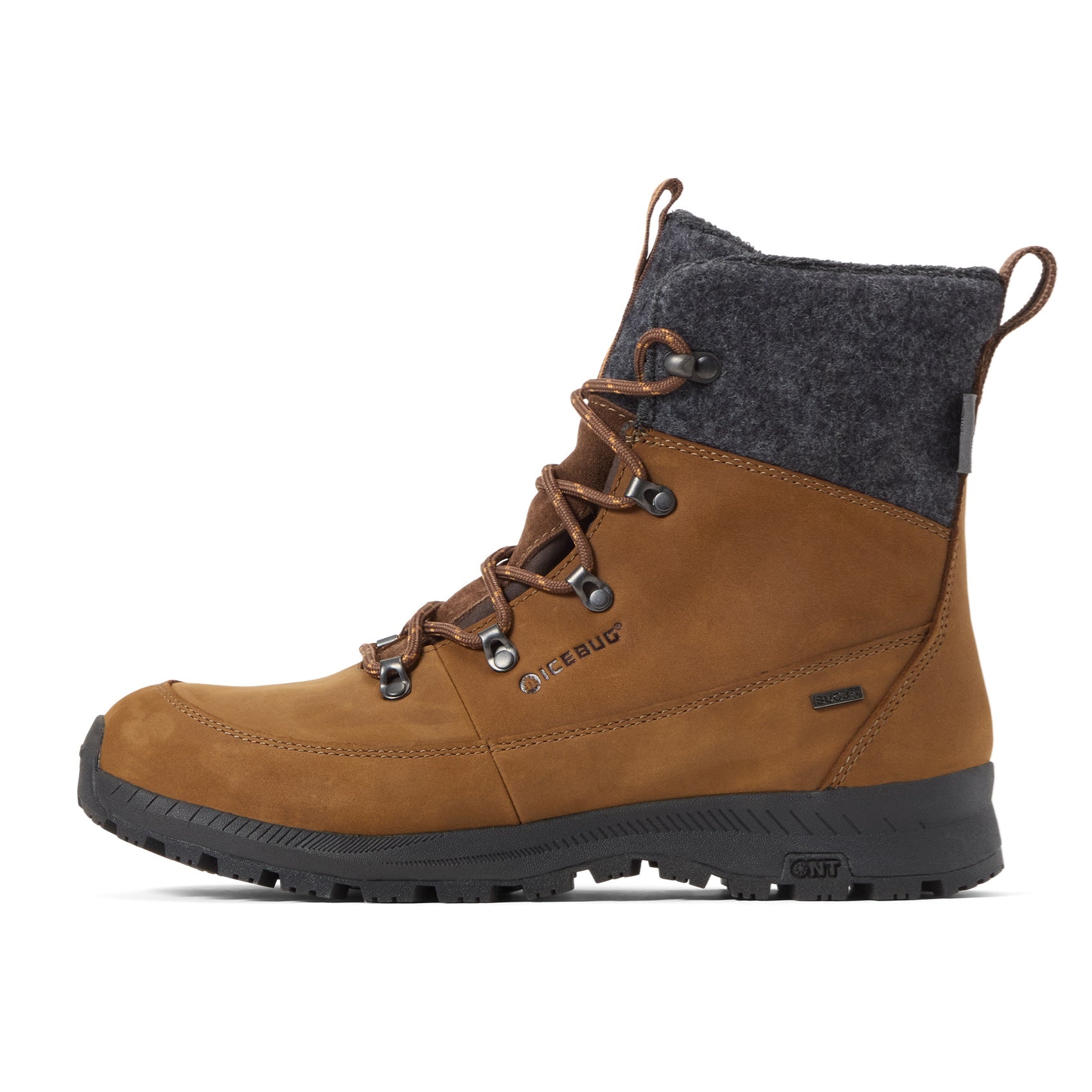 Adak ReWool NT winter boot men Icebug tan grey side