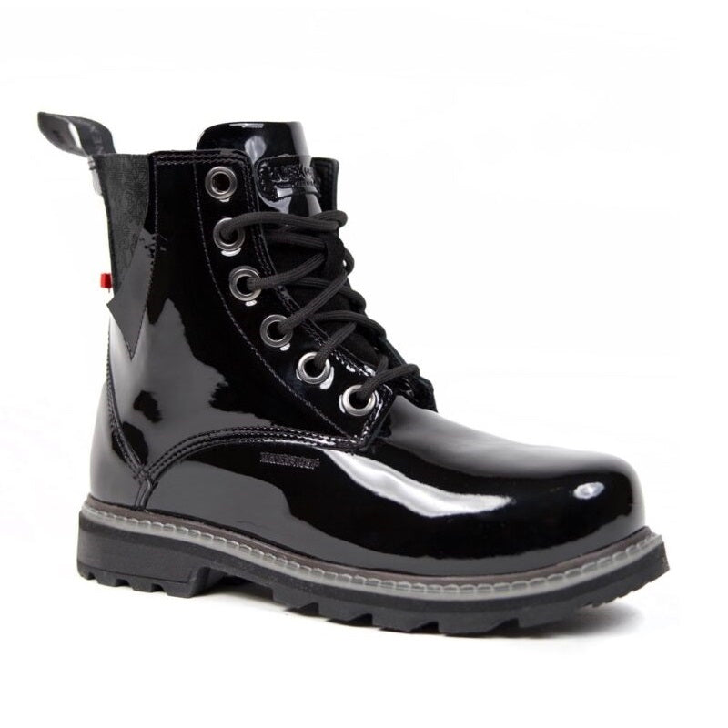 Nexgrip Ice Cora women winter cleated boot black patent