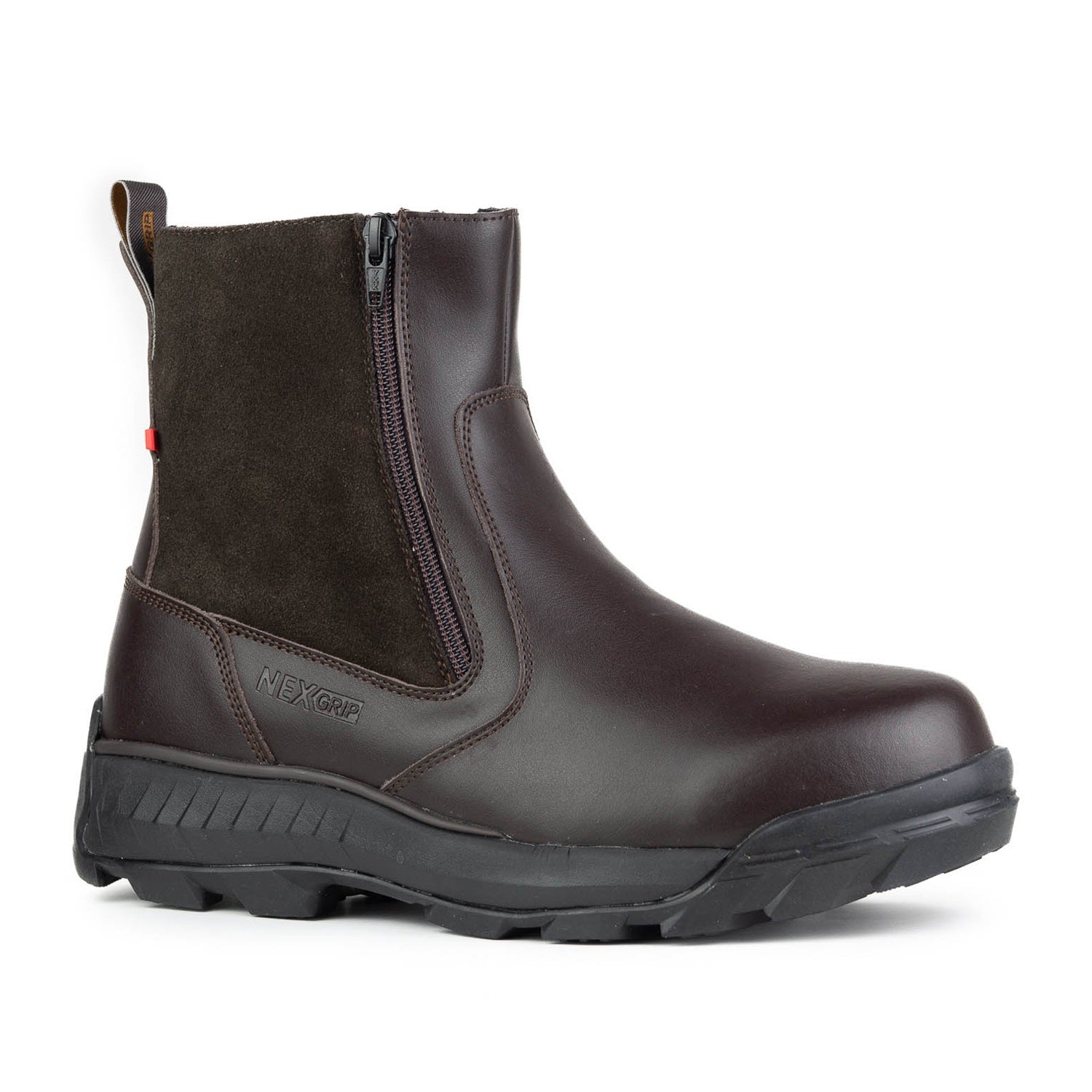 Ice Avalon men cleat winter boot dark brown Nexgrip