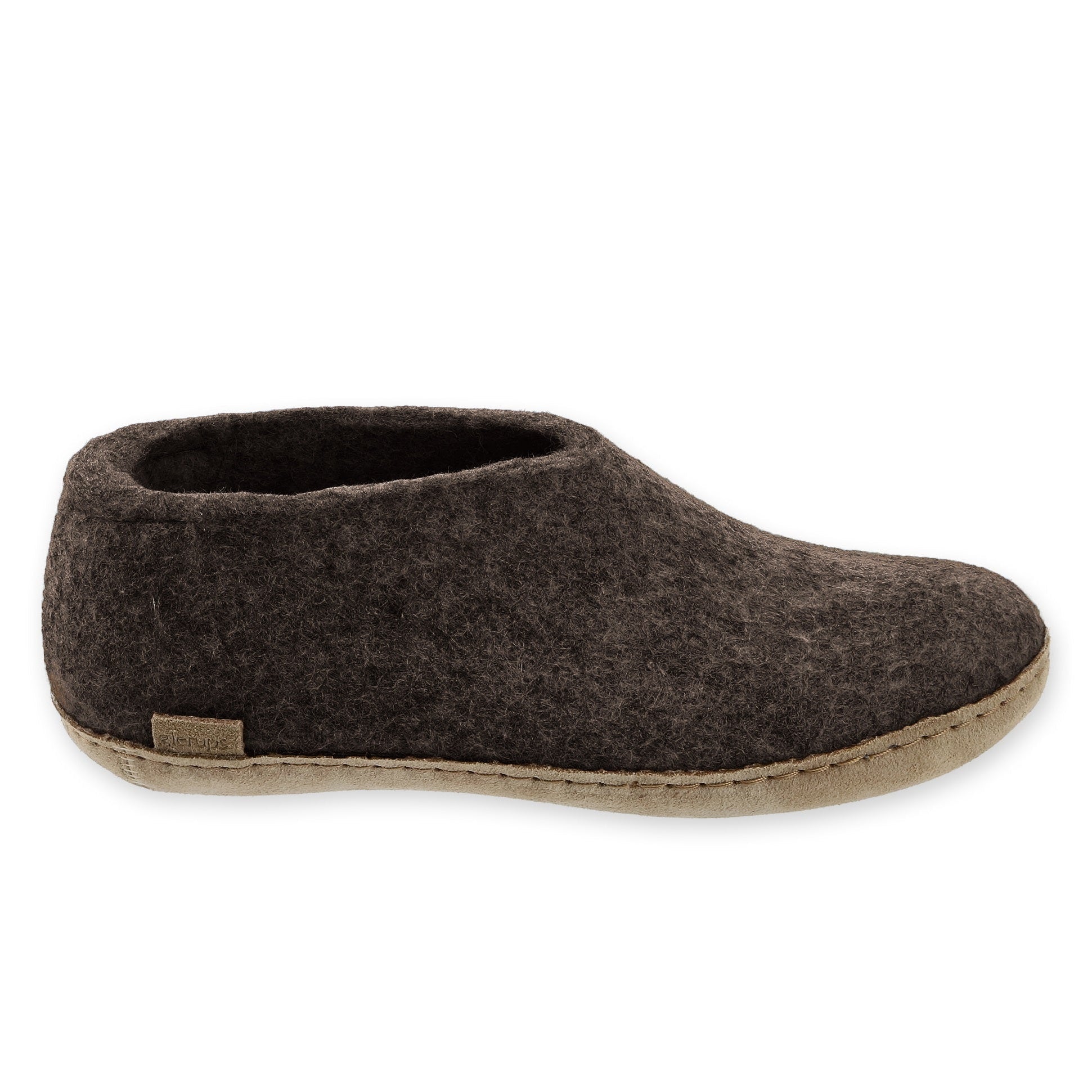 Glerups shoe cut suede sole brown side