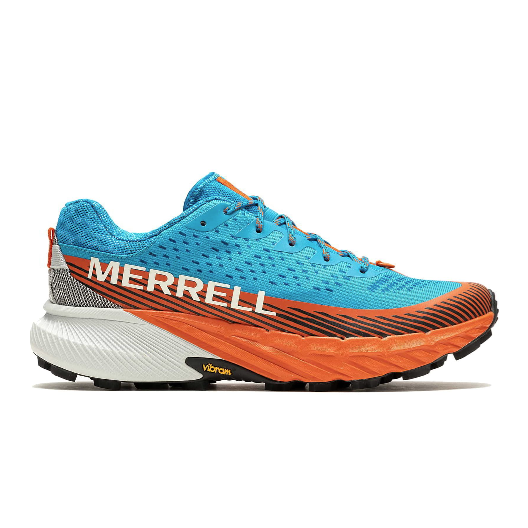 Agility Peak 5 trail running shoe Merrell men tahoe cloud blue side 067755