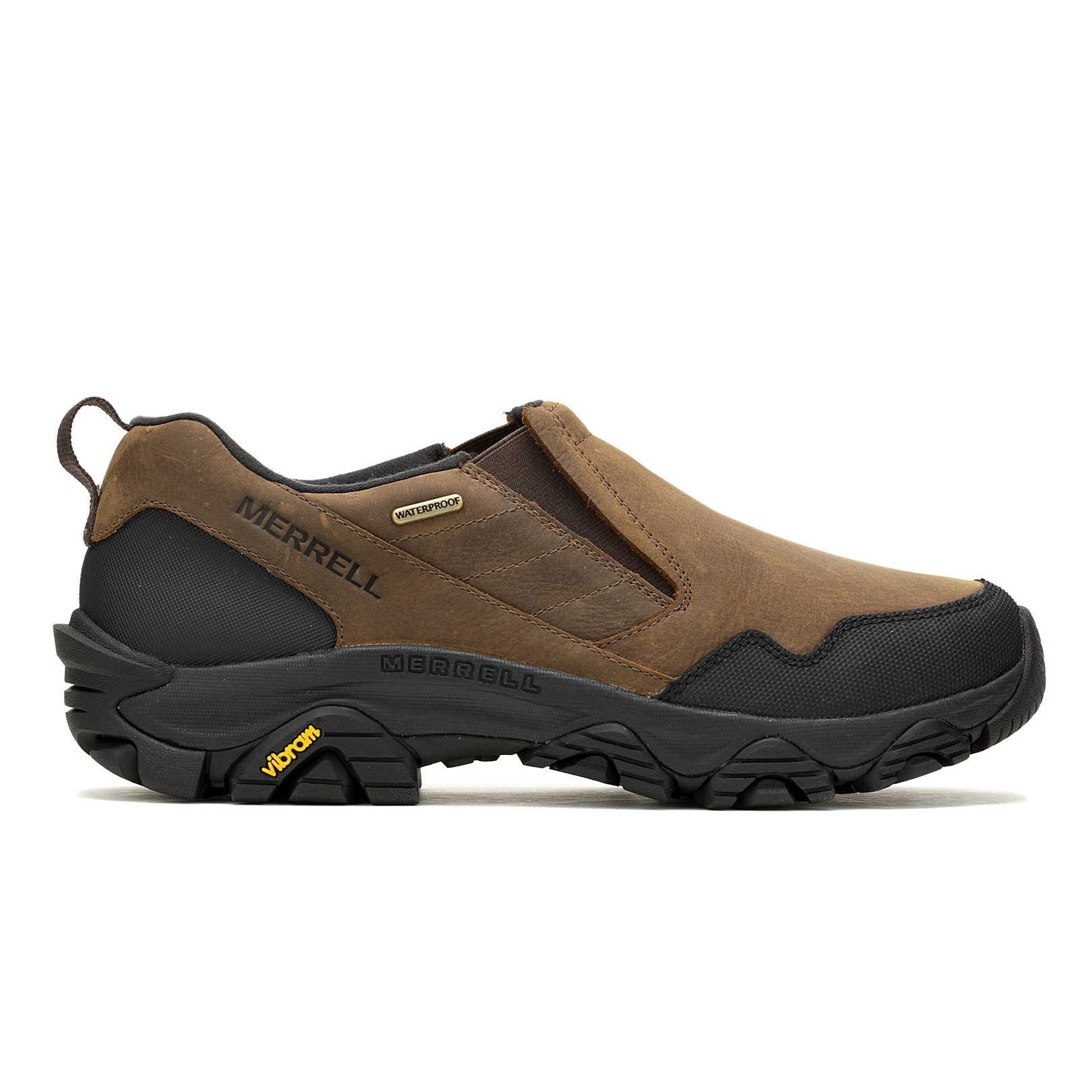 Merrell Coldpack Thermo slip-on winter shoe men tan side 037209