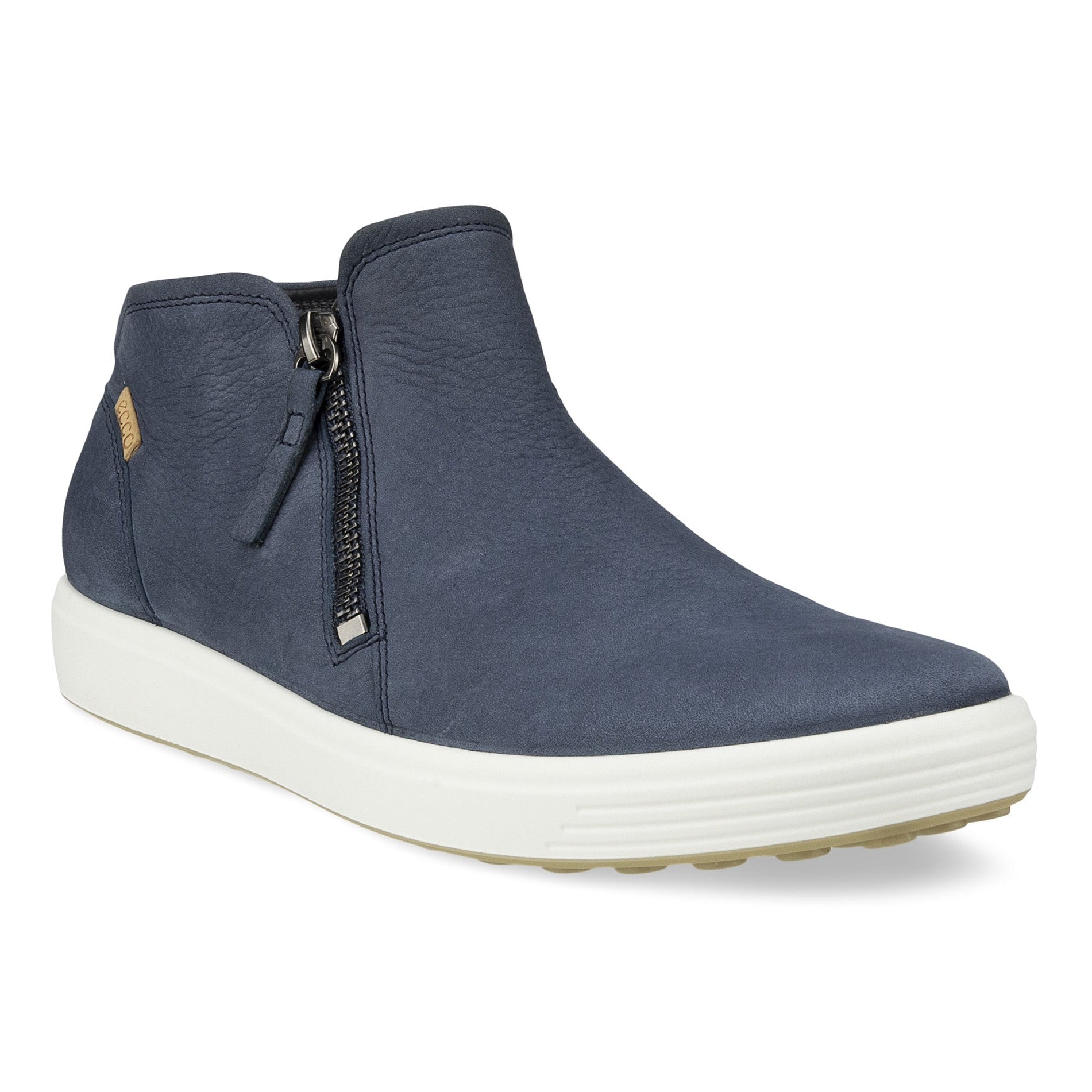 ecco soft 7 mid zip women sneaker marine blue 430243