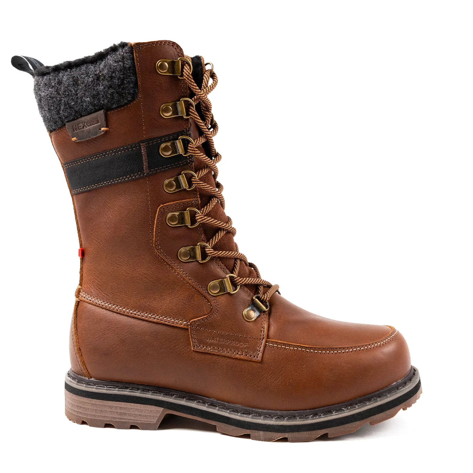 Nexgrip Ice Kayla winter cleat boot women cognac brown side