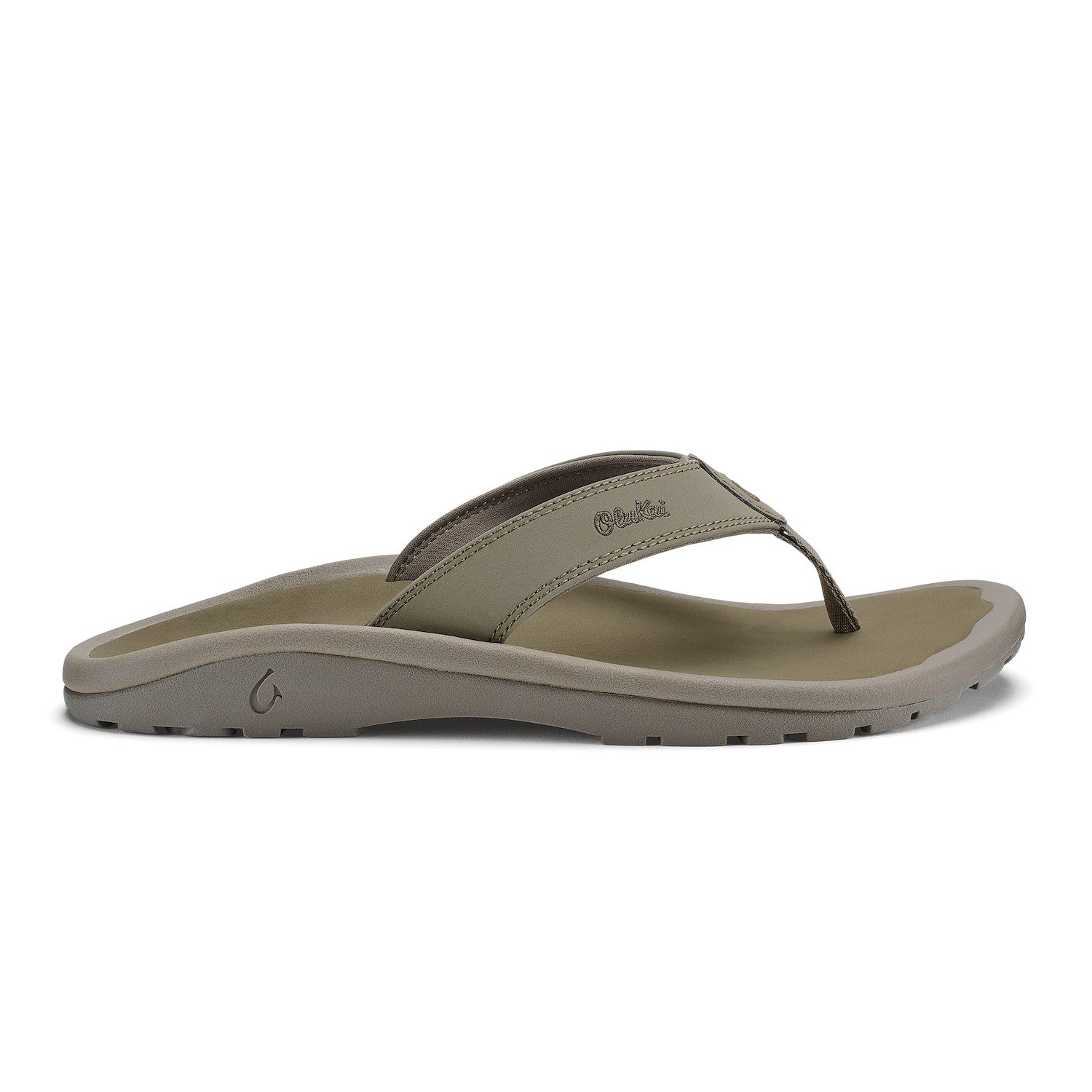 Olukai Ohana men flip flop sandal clay mustang side