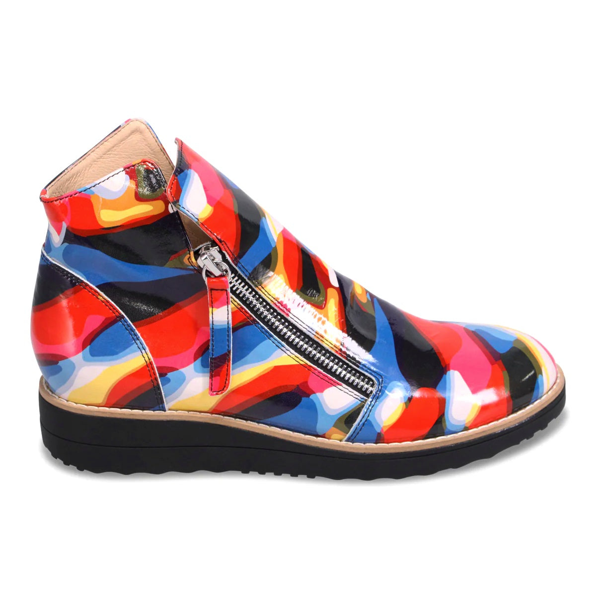 Ohmy ankle bootie women Django & Juliette swirl multicolour side