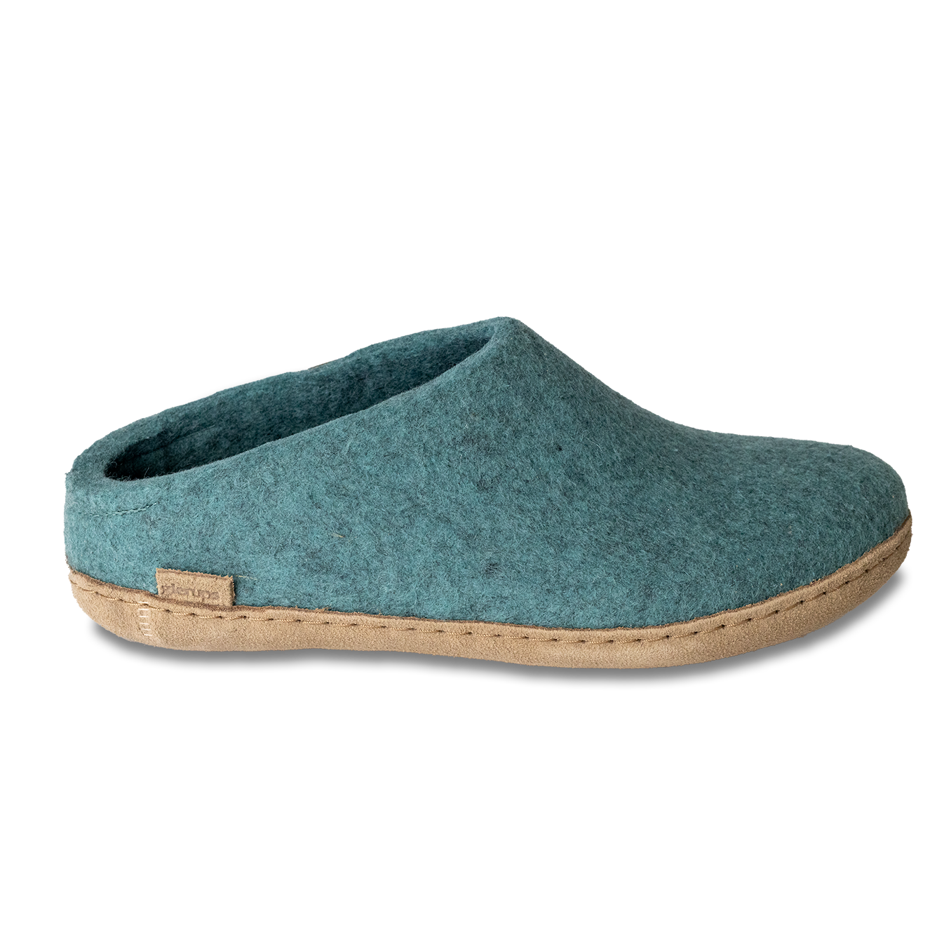 Glerups slipper suede sole north sea green