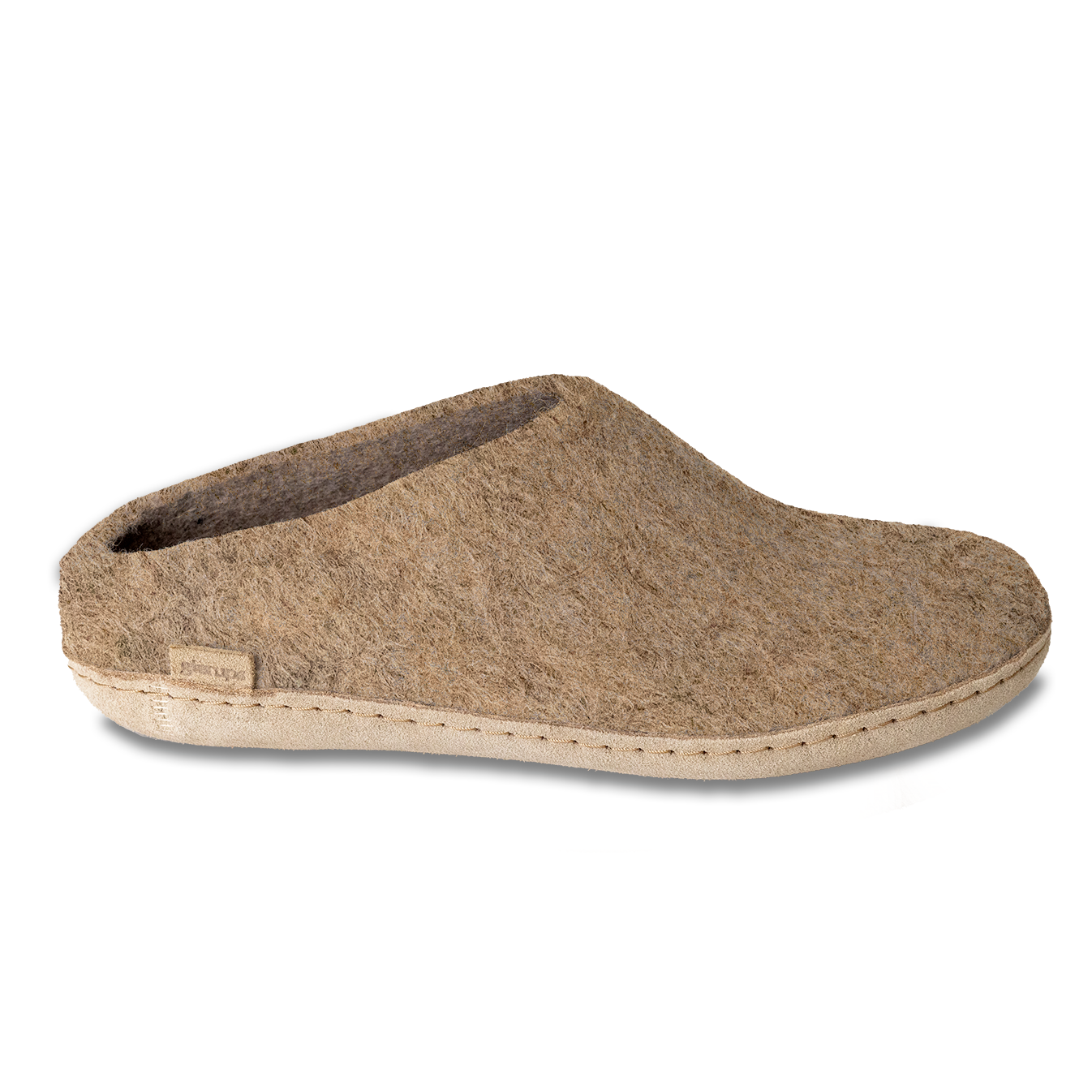 Glerups slipper suede sole sand