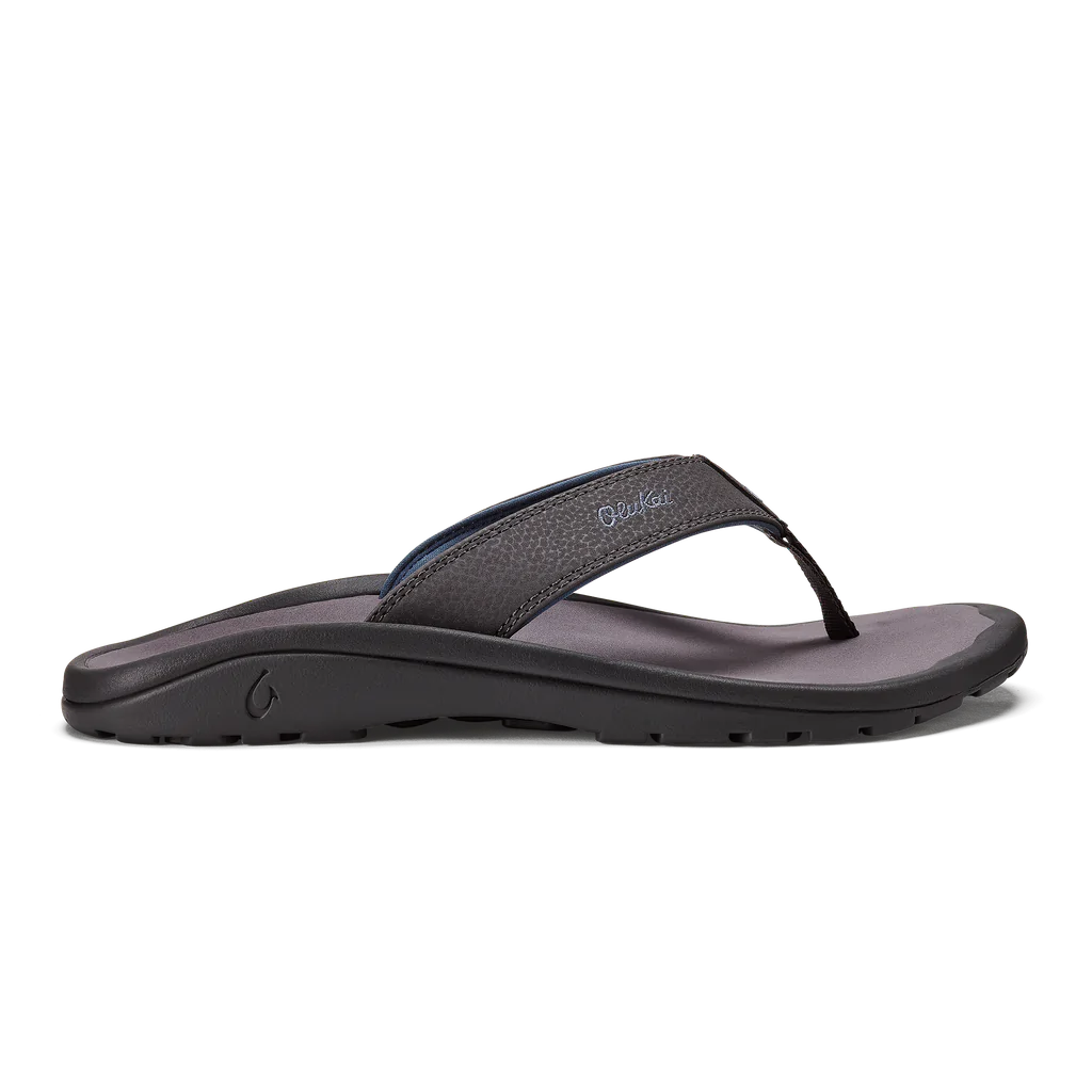 olukai ohana men flip flop sandal pavement grey side