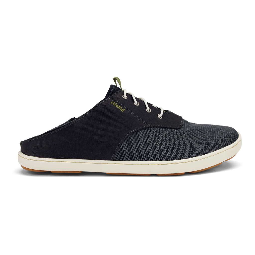 olukai nohea moku sneaker shoe men's black drop down back