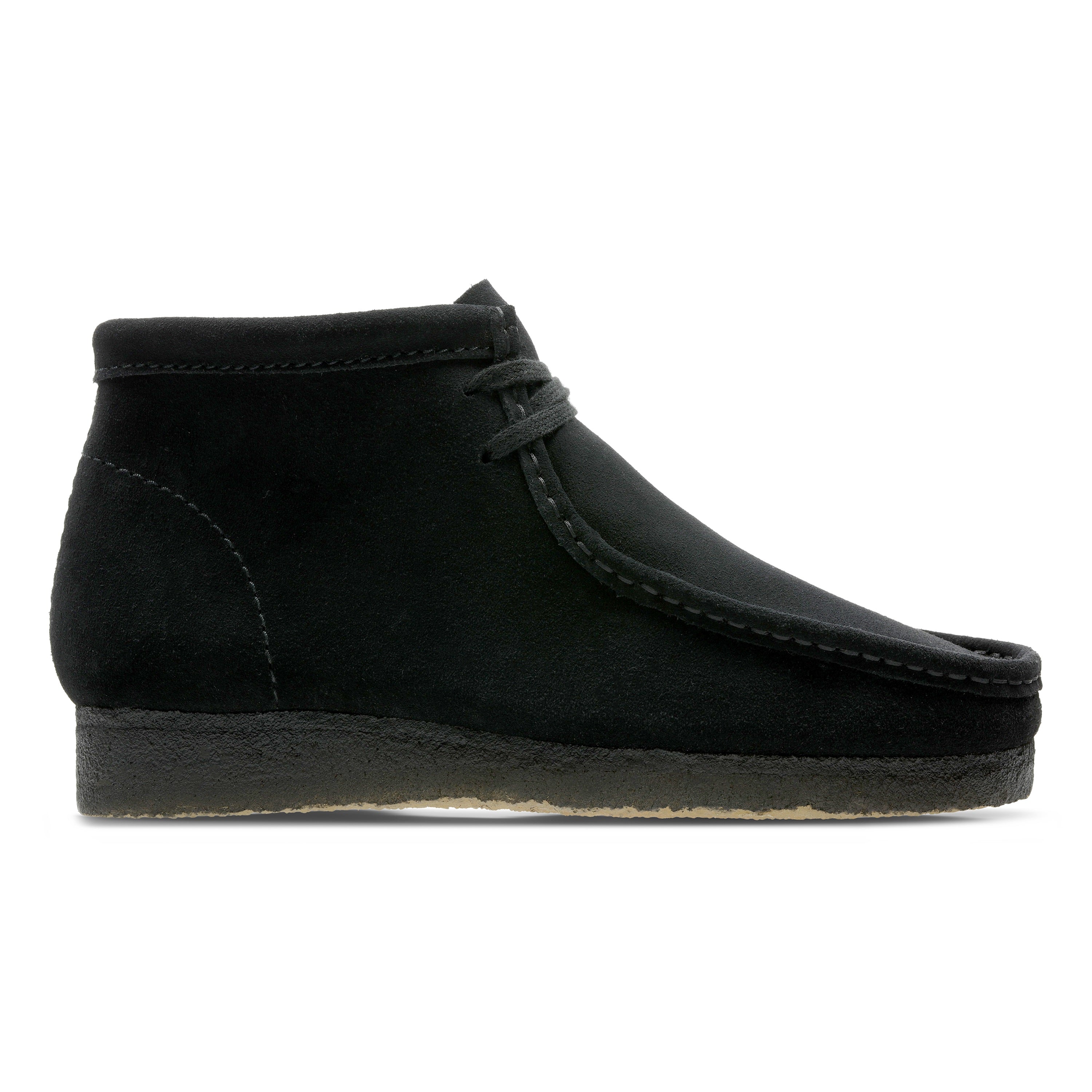 Clarks Originals wallabee boot men's black suede side