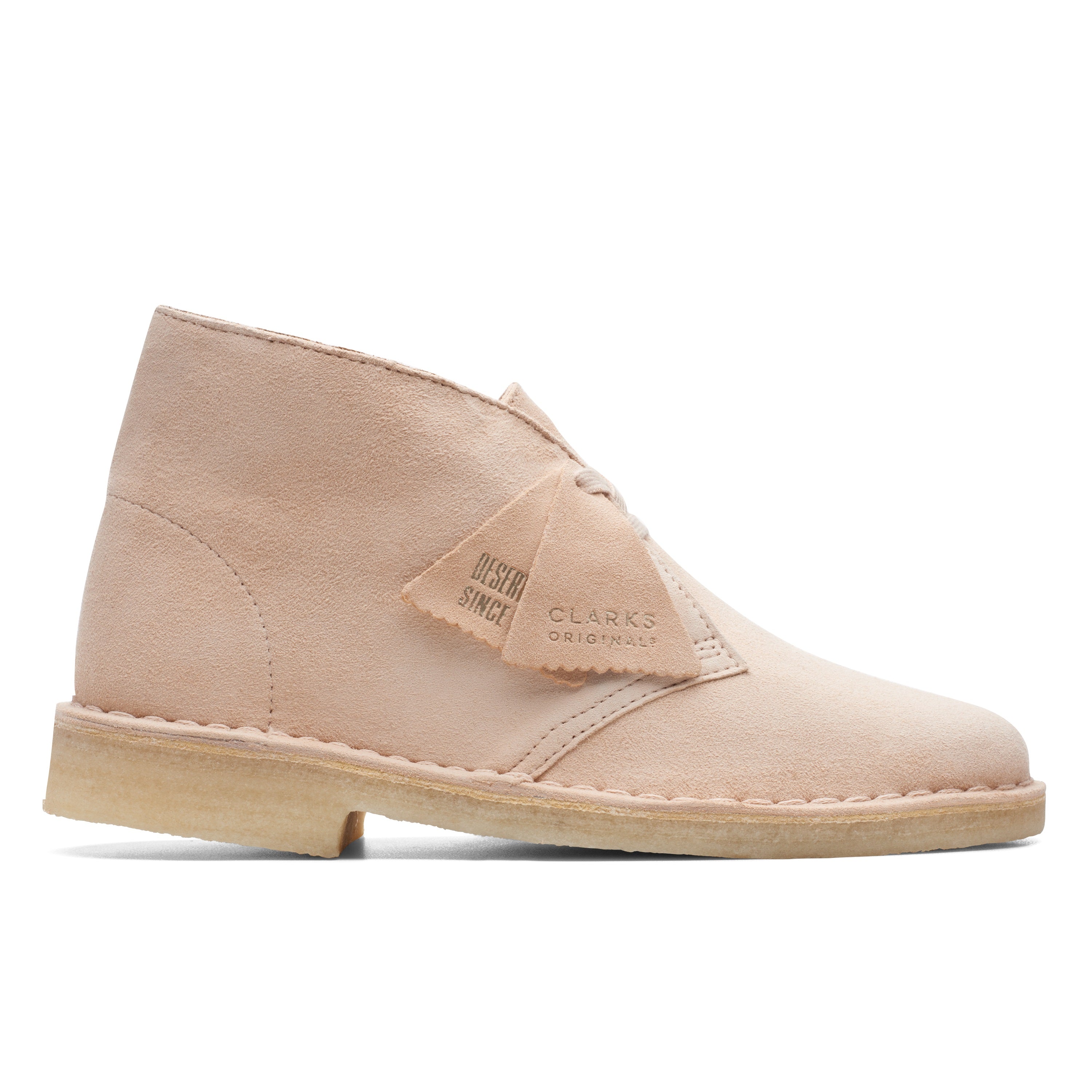 Clarks Originals desert boot women's natural pink suede side