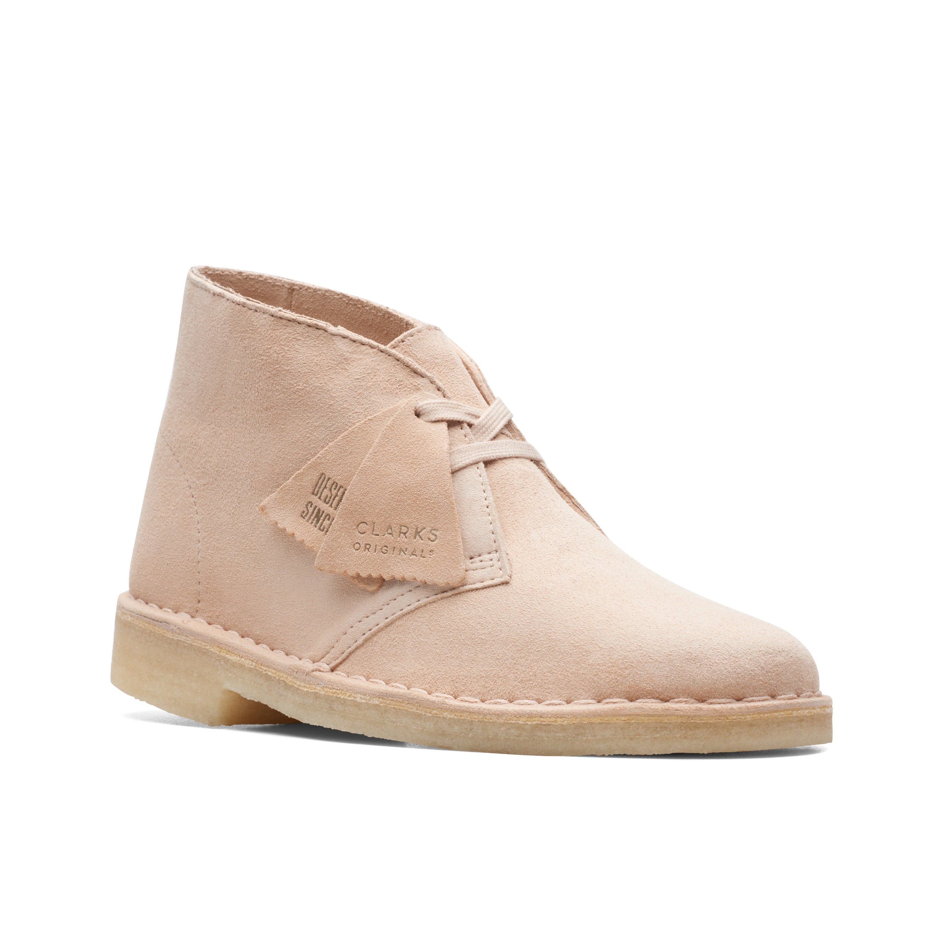 Clarks Originals desert boot women's natural pink suede