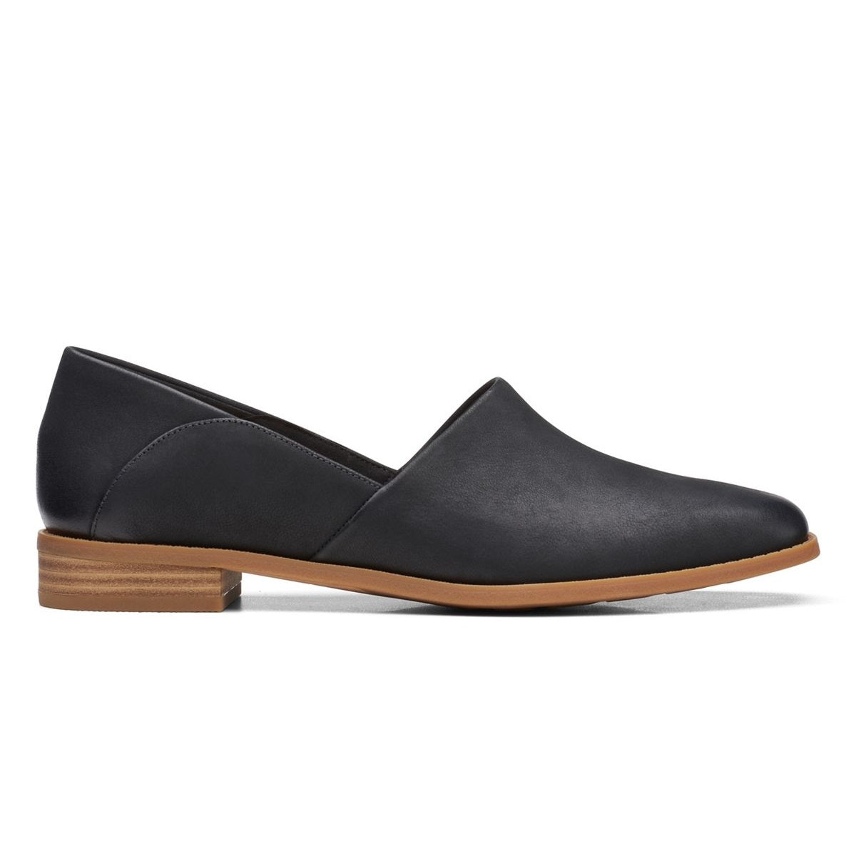 Clarks Pure Belle loafer shoe women black side