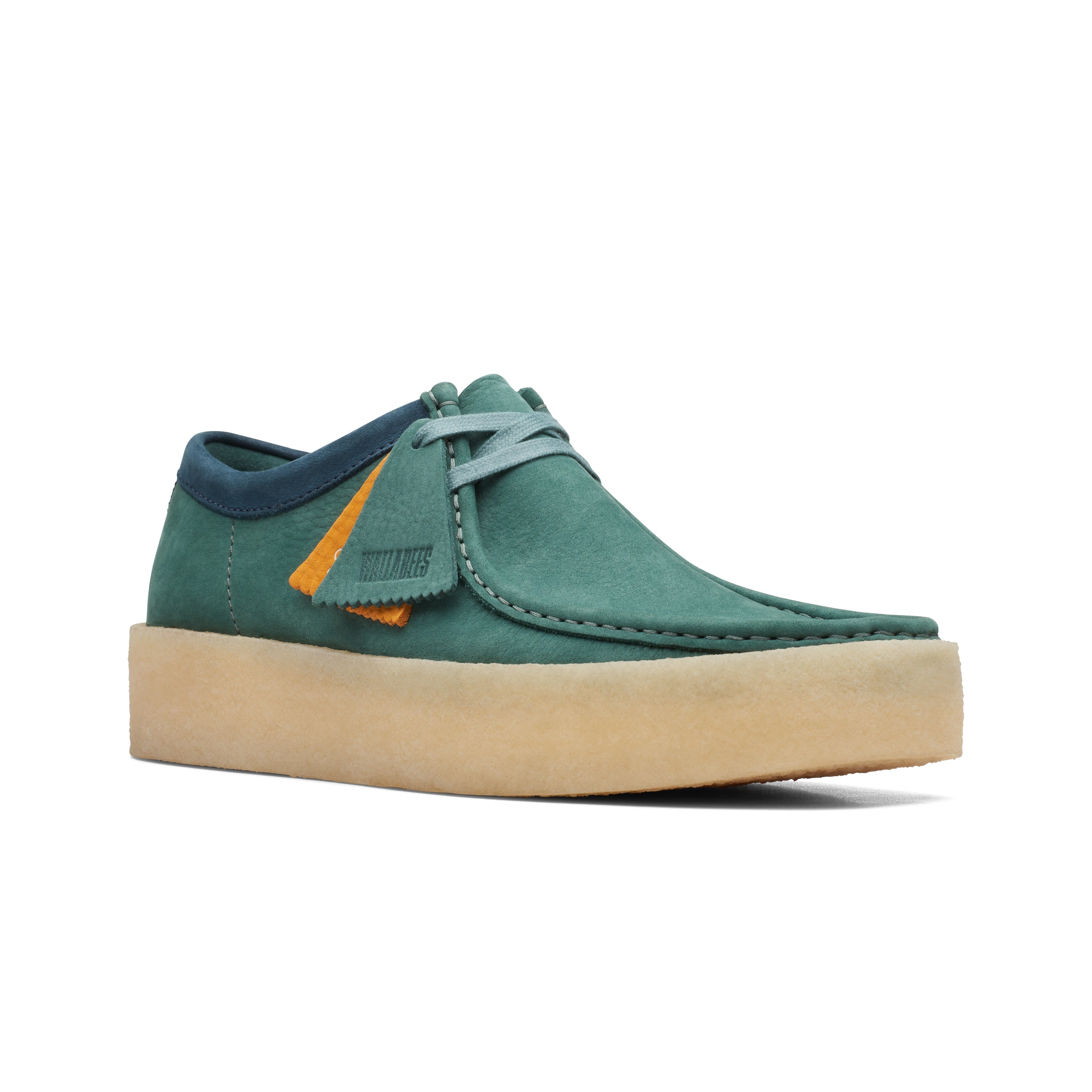 clarks originals men wallabee cup shoe teal nubuck