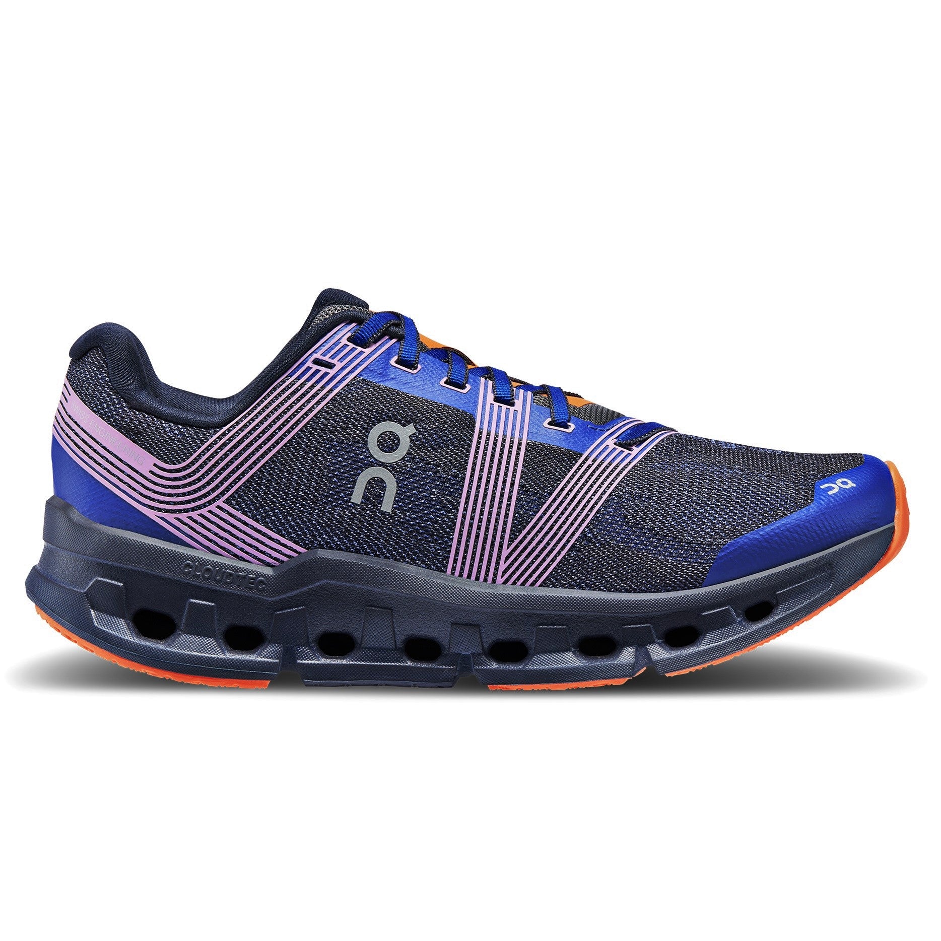 Cloudgo running shoe On women indigo ink blue side