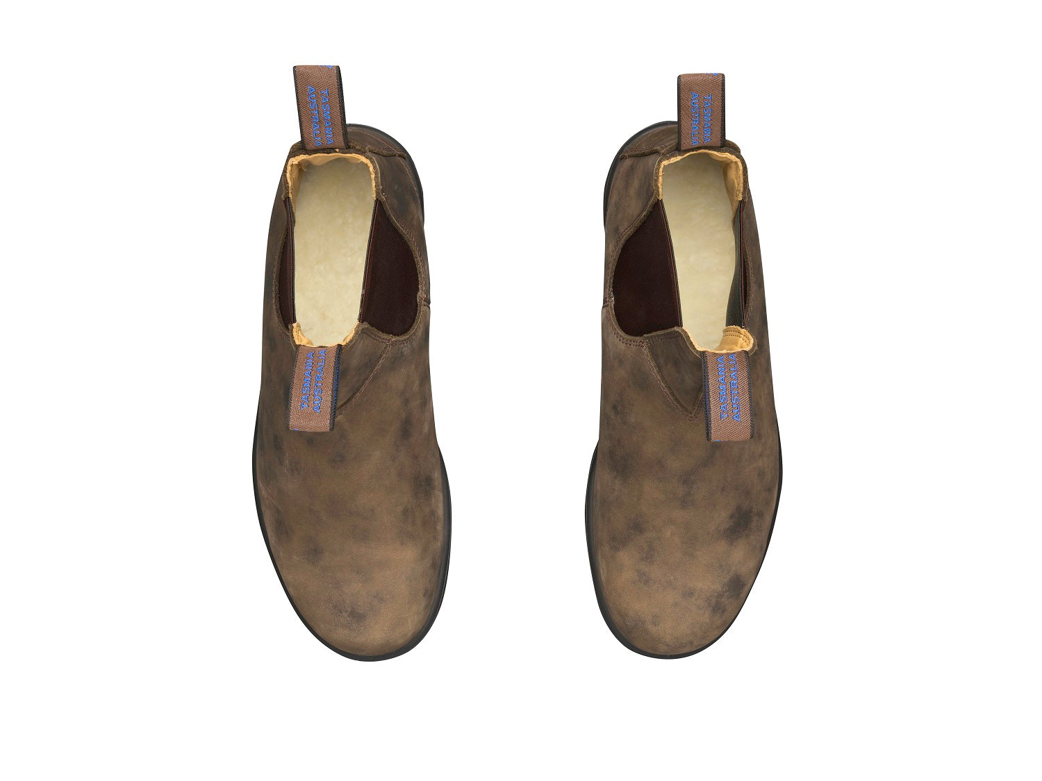blundstone winter boot 584 rustic brown top overhead