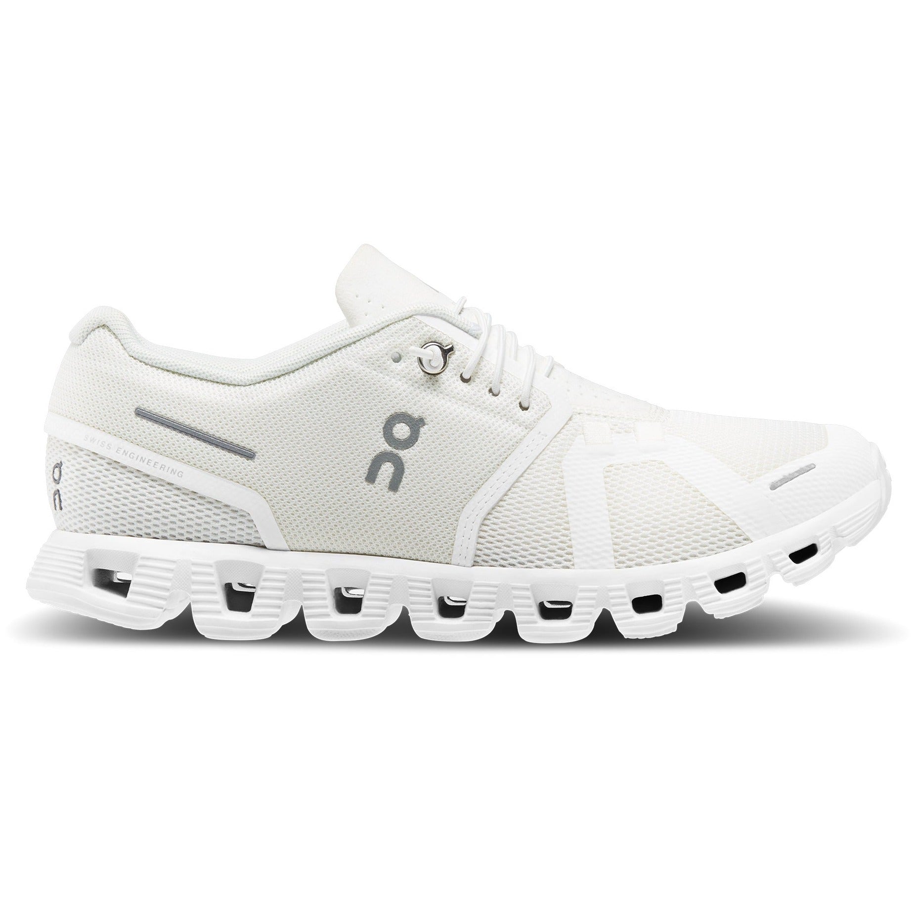 On running Cloud 5 shoe women undyed white side 59.98373
