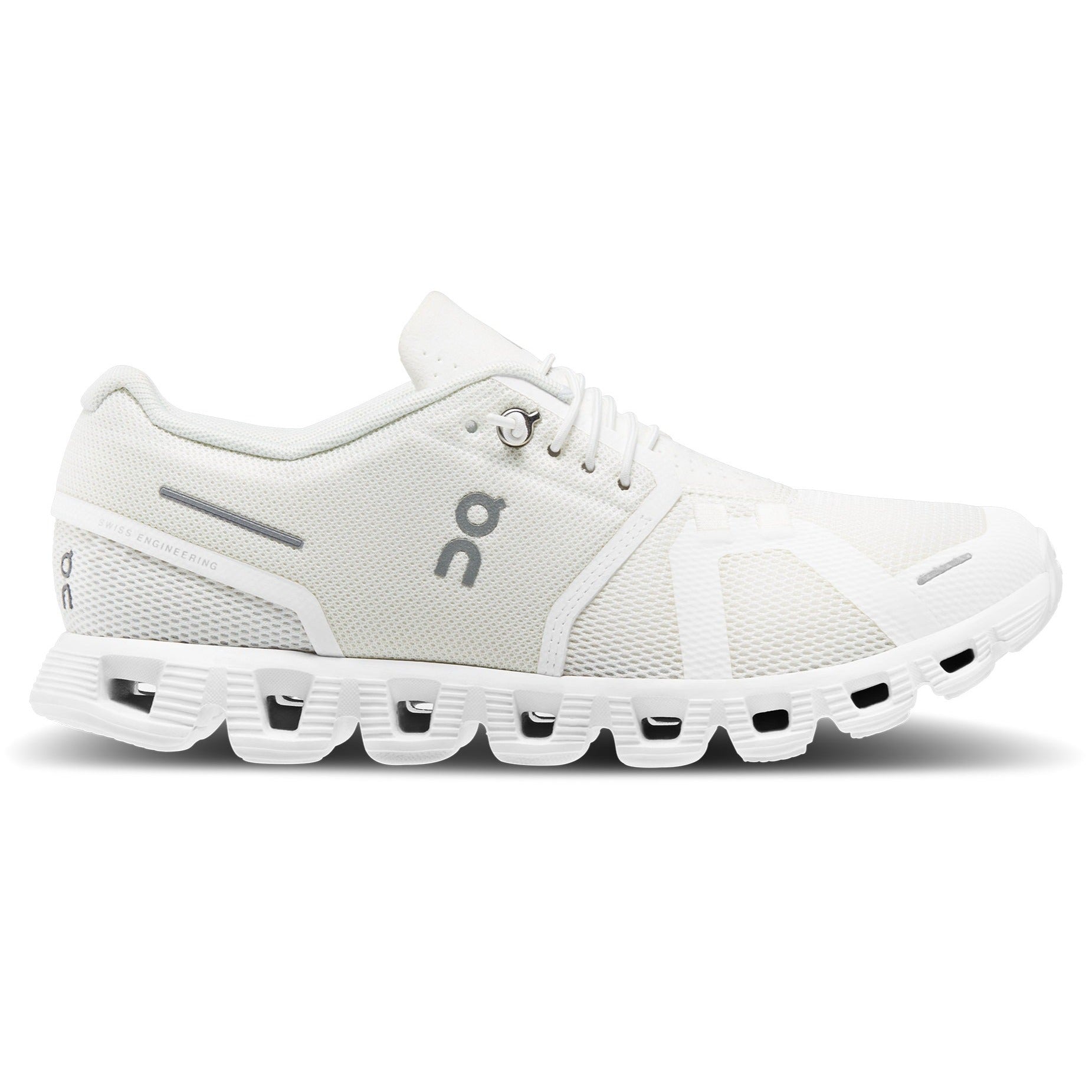 On running Cloud 5 shoe men undyed white side