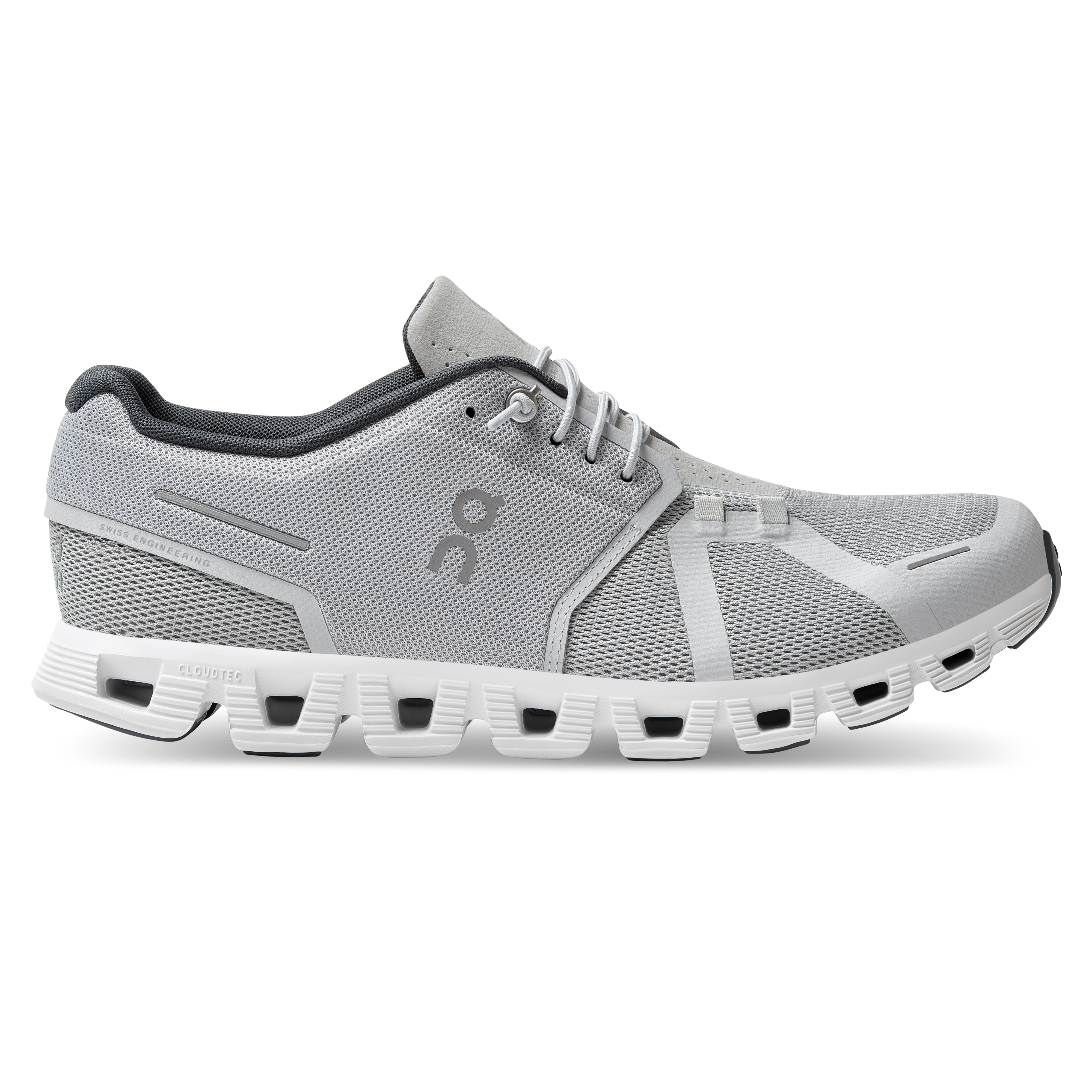 On running cloud 5 men shoe glacier white side