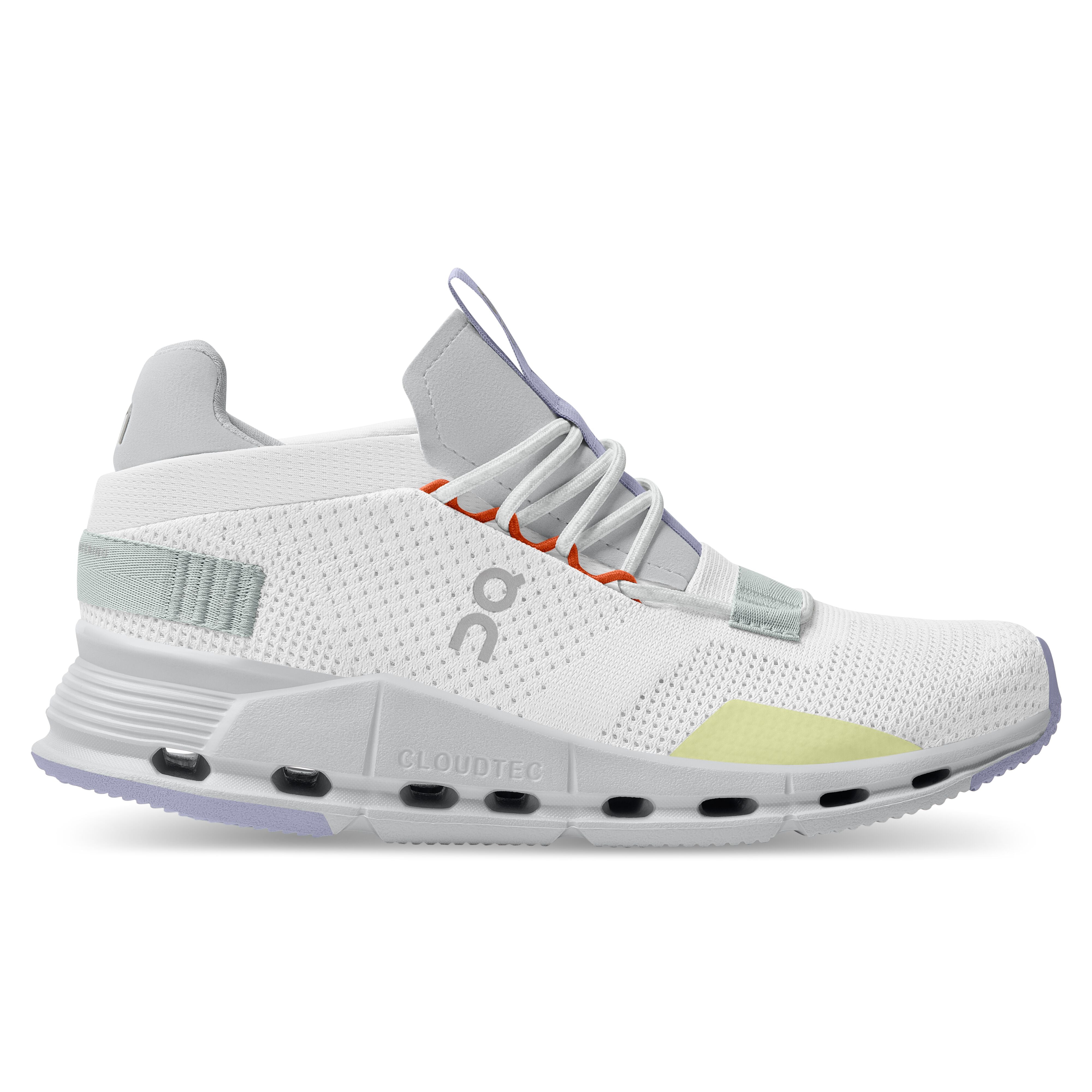 On Running Cloudnova sneaker women white glacier side