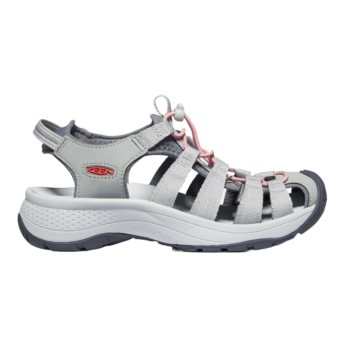 keen astoria west closed toe water sandal women grey coral