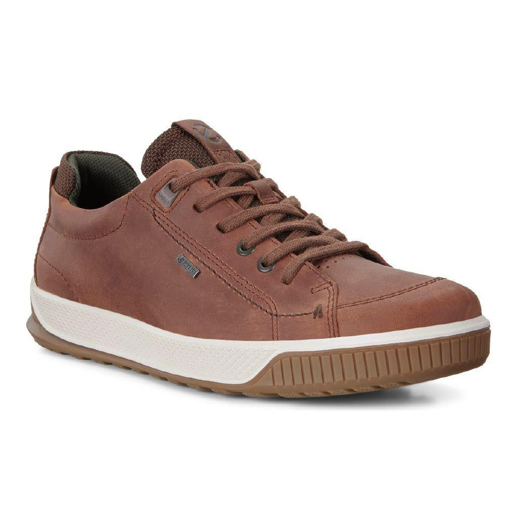 ecco byway gore tex sneaker shoe men brandy brown