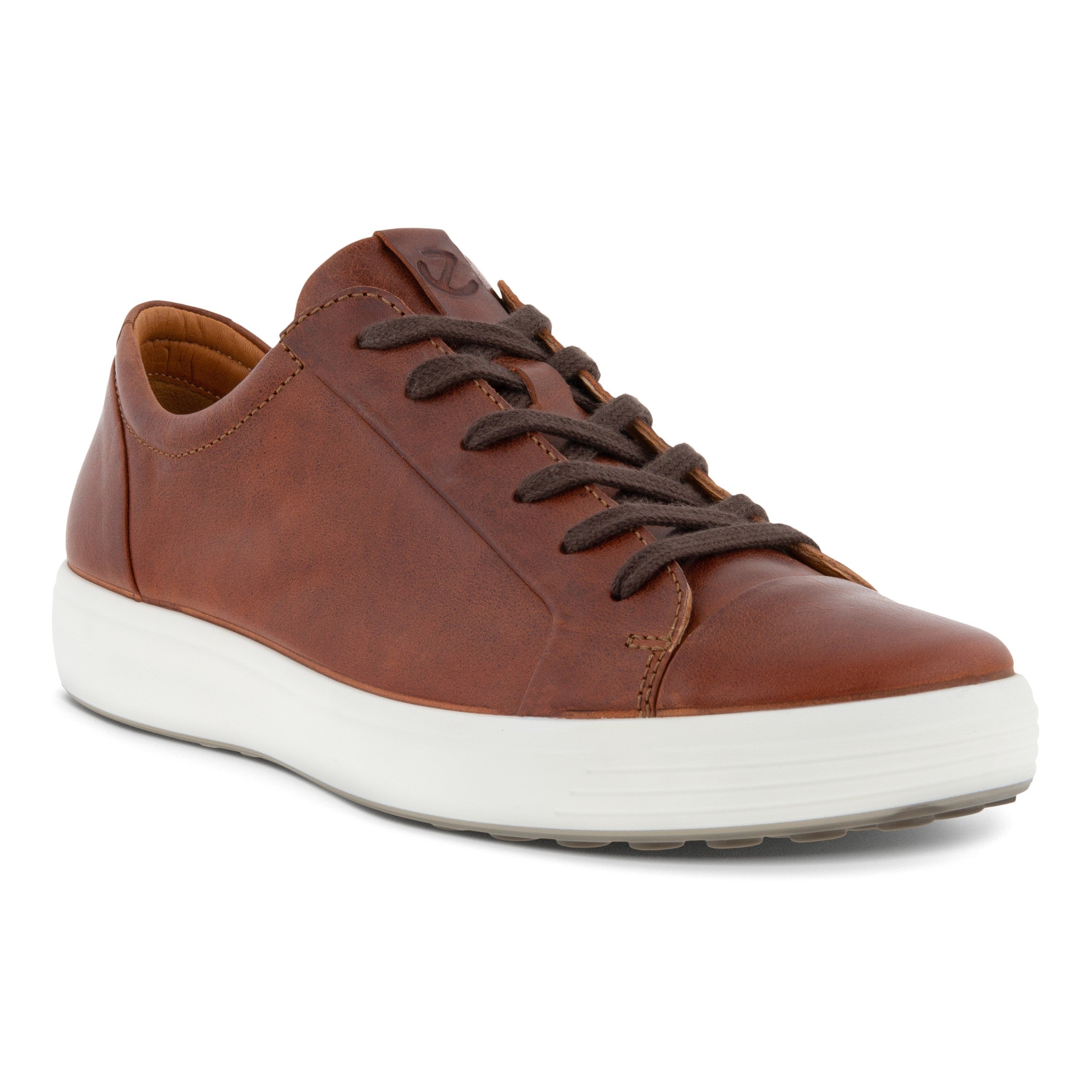 ECCO Soft 7 sneaker men shoe cognac brown