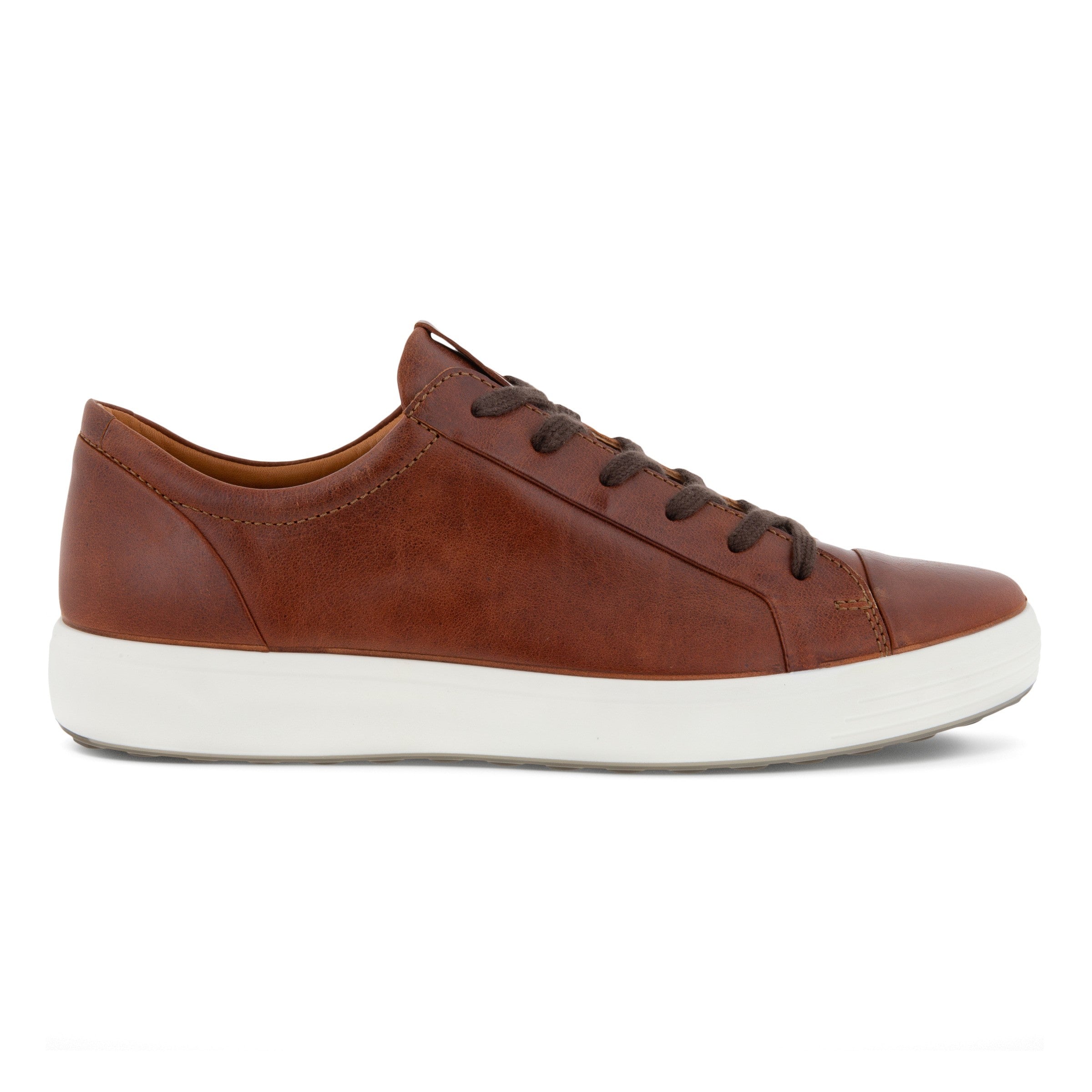 ECCO Soft 7 sneaker men shoe cognac brown side