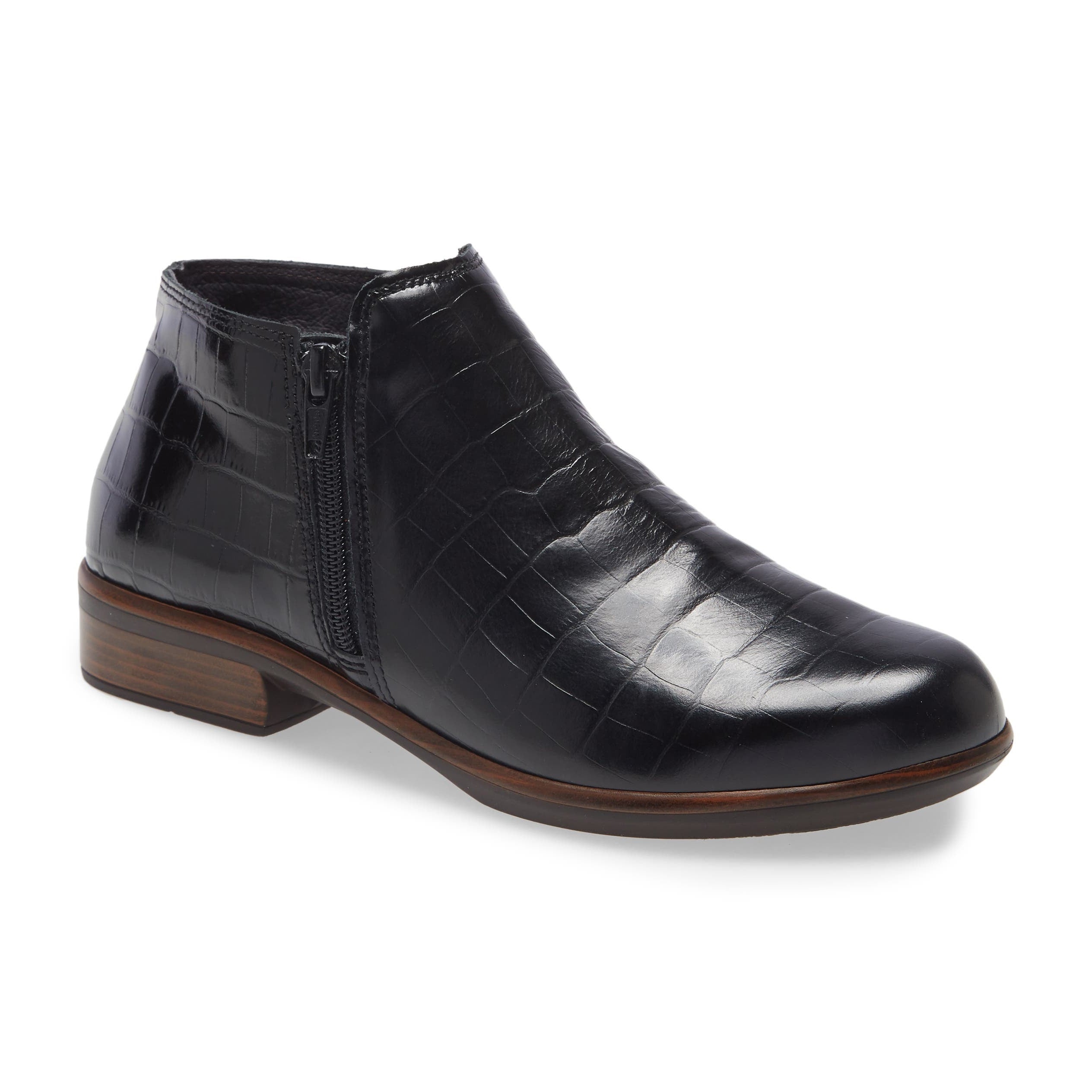 naot helm boot black croc