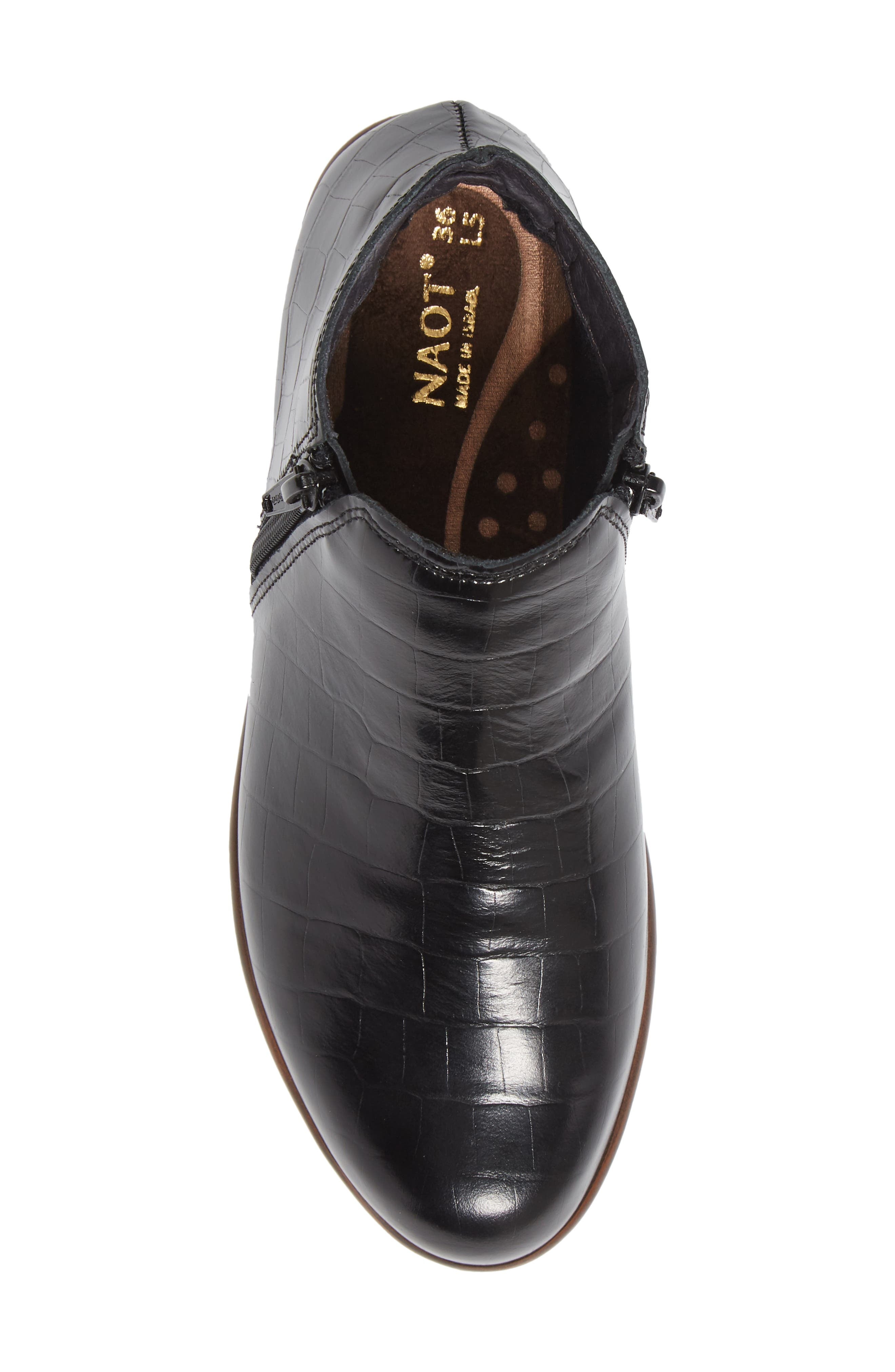 naot helm boot black croc top