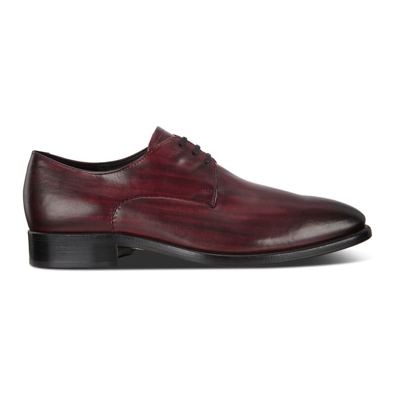 ecco vitrus mondial men shoe syrah burgundy derby side